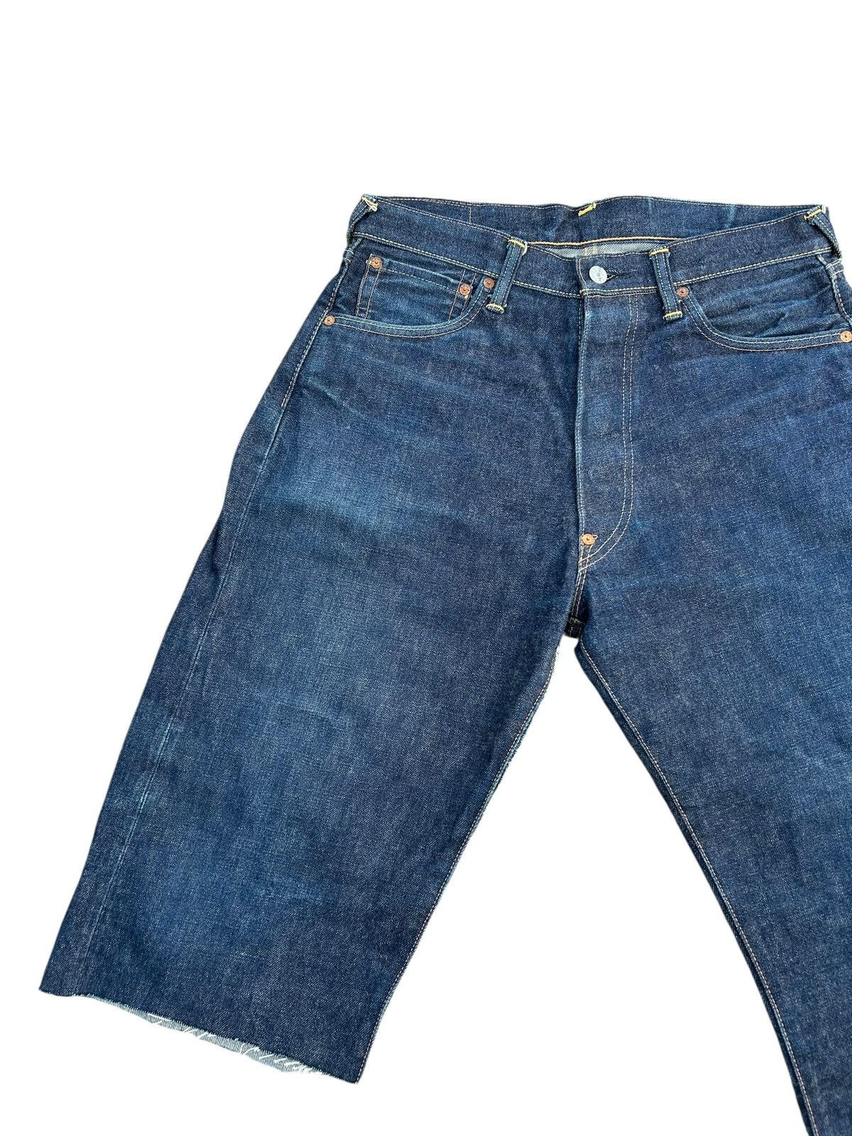 Kapital VINTAGE EVISU SELVEDGE THRASHED DENIM JEANS Size US 32 / EU 48 - 8 Thumbnail