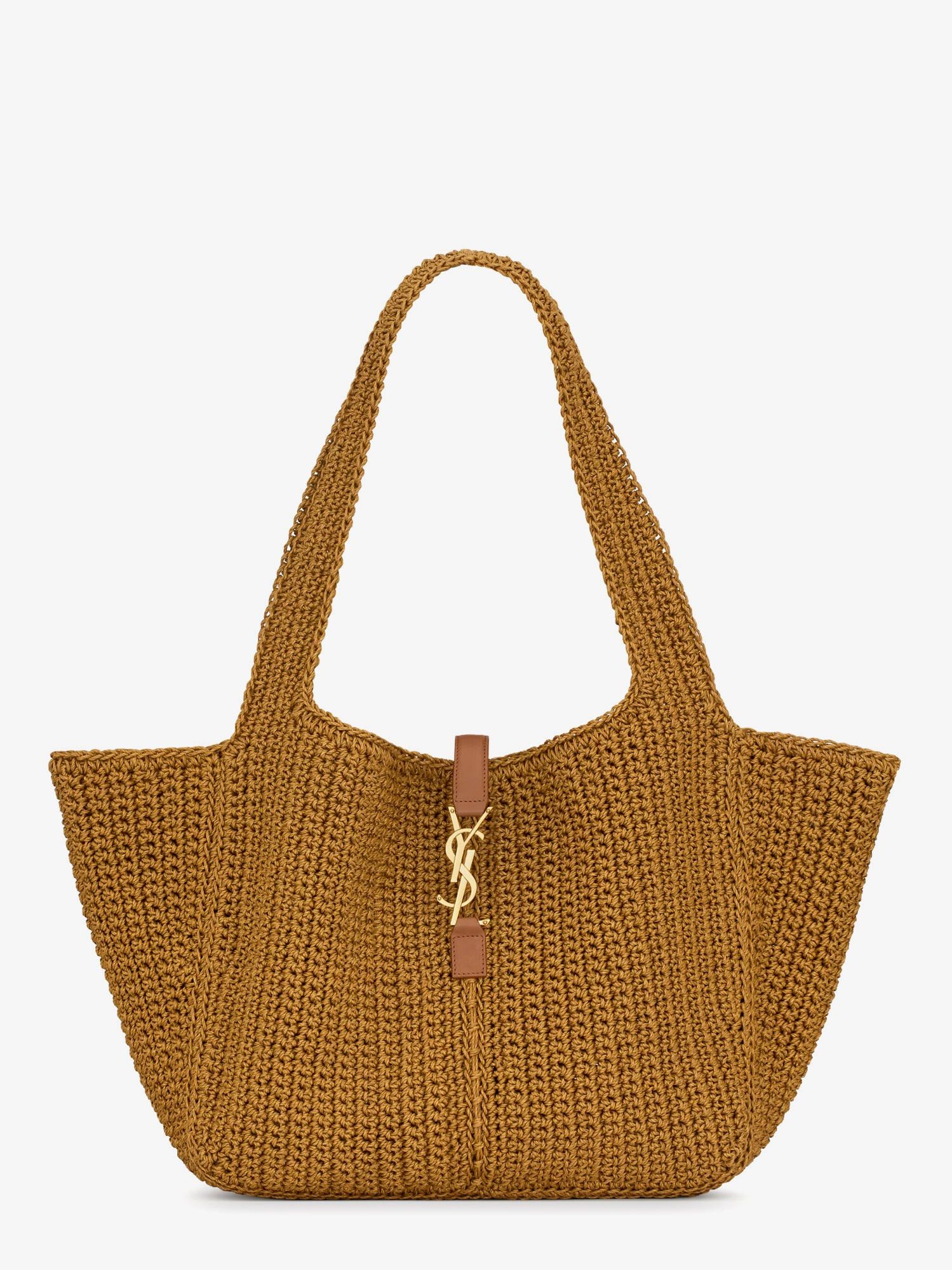 Saint Laurent Paris Le 5 Ã 7 Bea Linen And Leather Shoulder Bag, Women's