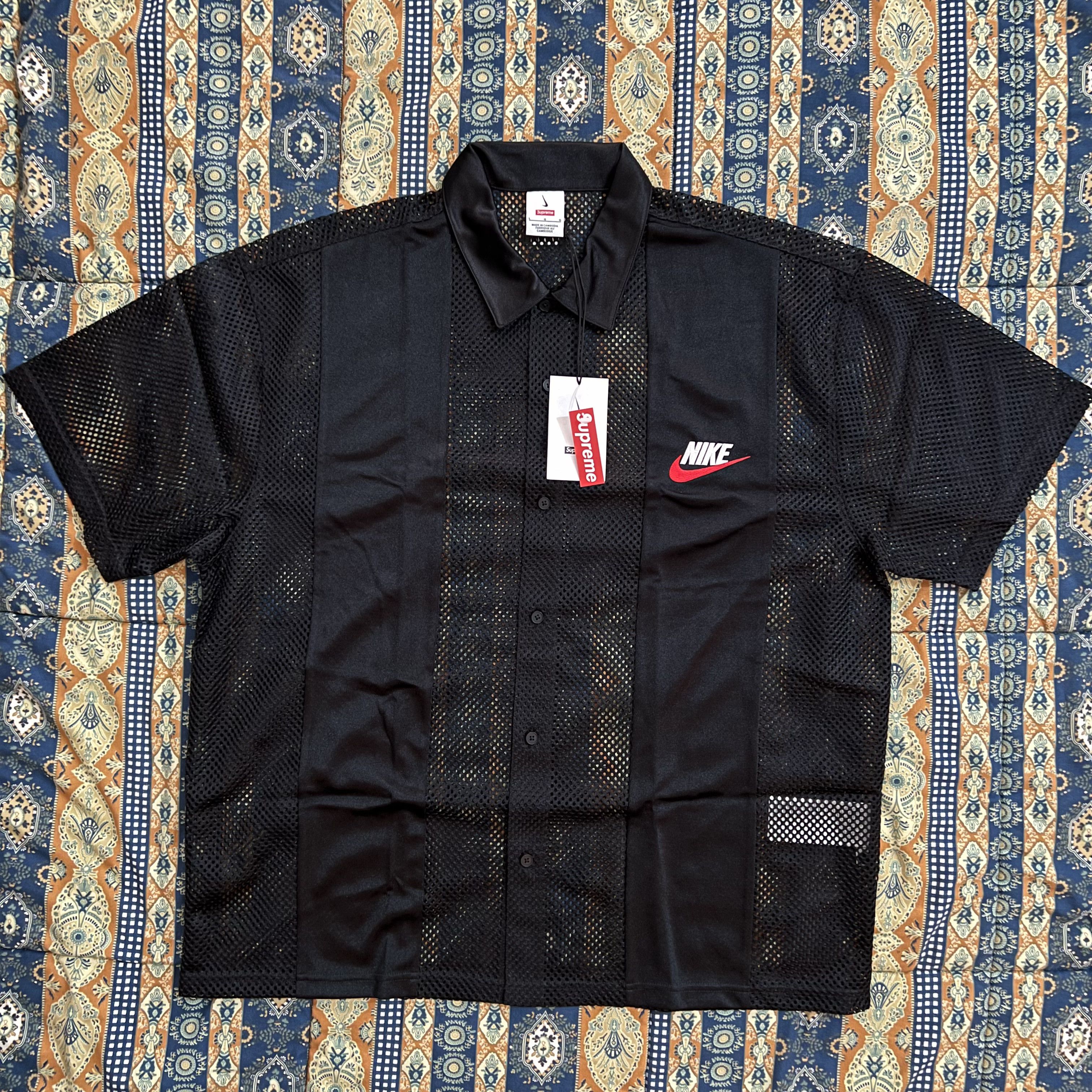 Supreme Camo Mesh S/S Shirt Black