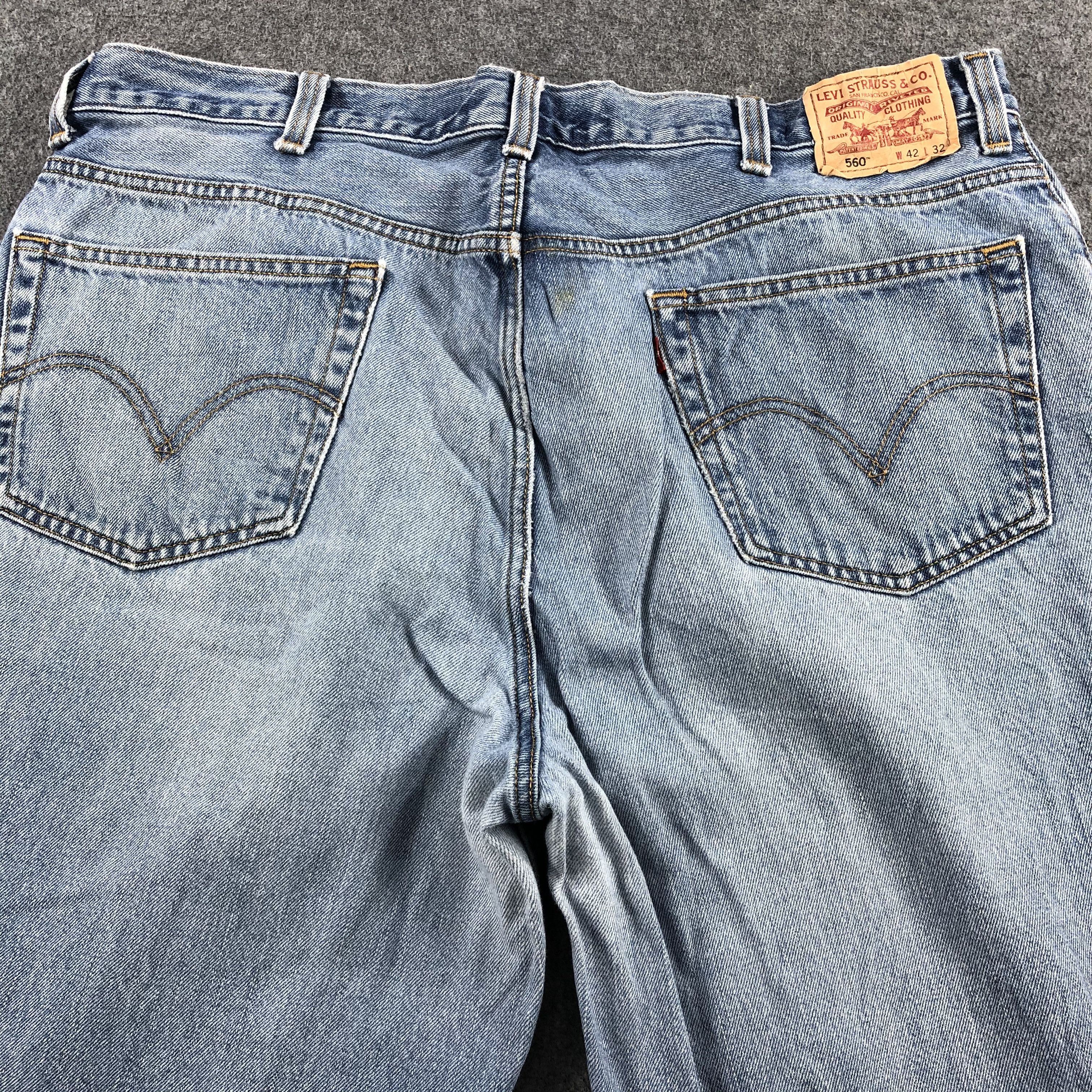 Levi's Vintage Blue Wash Levis 560 Jeans-J2250 Size US 42 / EU 58 - 4 Thumbnail