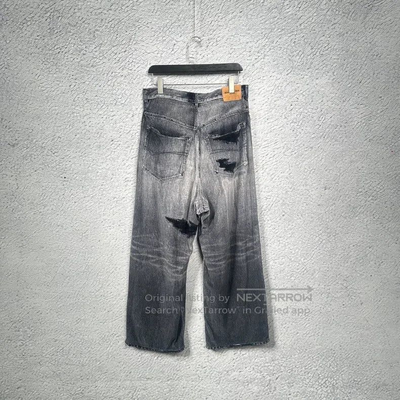 Balenciaga Balenciaga size M Trompe 3D printed denim pants, velvet ma Size US 27 - 2 Thumbnail