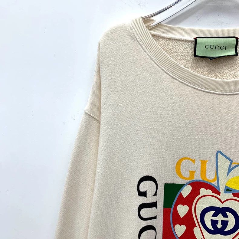 Gucci Gucci Apricot apple letter print cotton round-neck long-sl Size US L / EU 52-54 / 3 - 3 Thumbnail