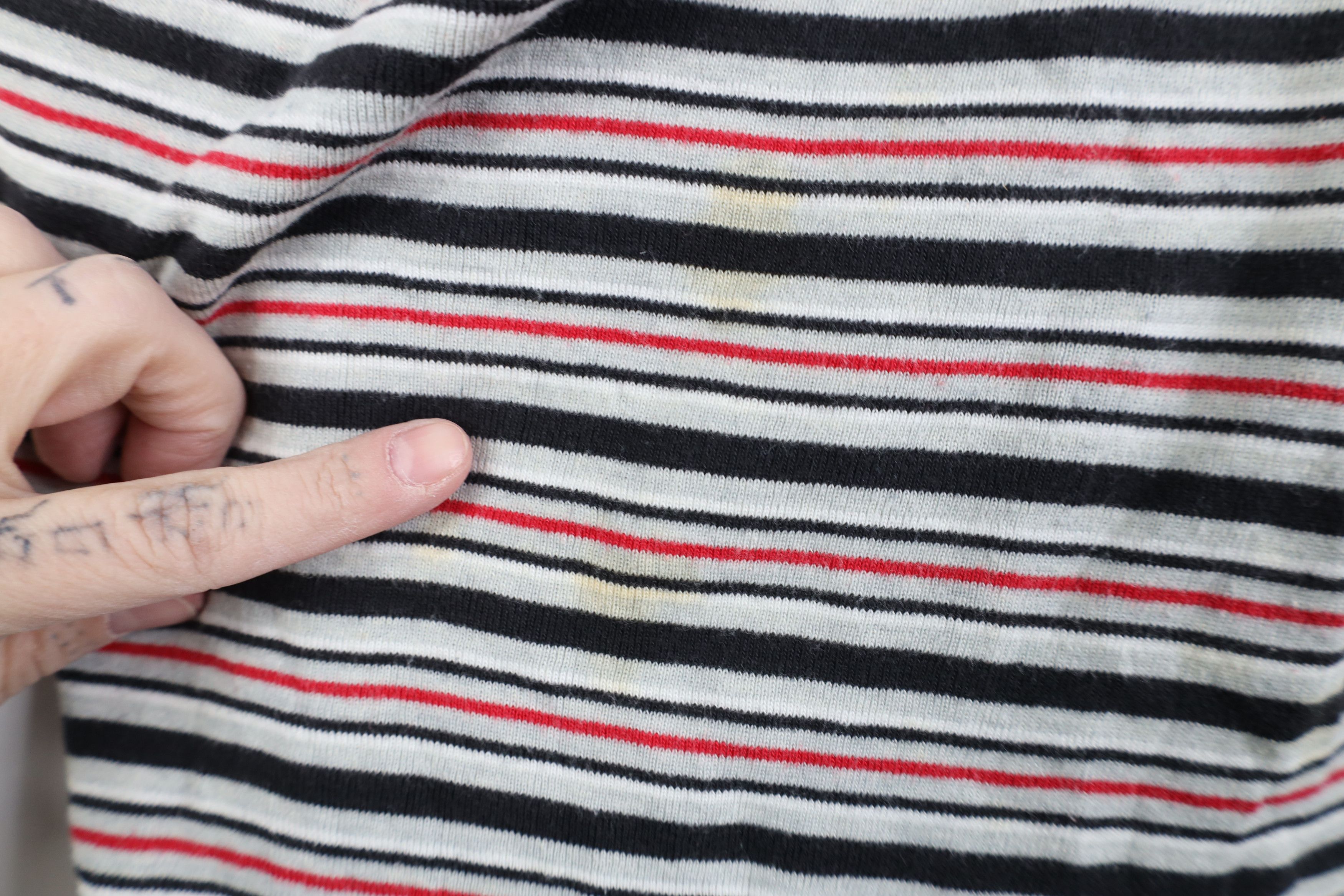 Vintage Vintage 90s Y2K Babydoll Striped Ribbed Cropped Tank Top Size L / US 10 / IT 46 - 7 Thumbnail