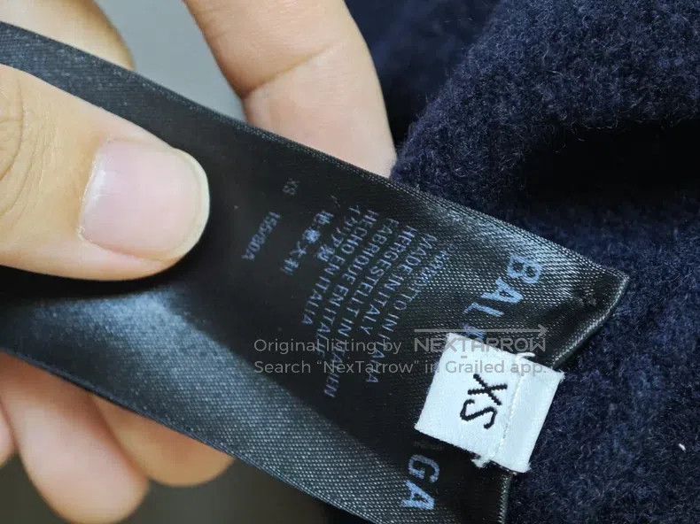 Balenciaga Balenciaga Solid-color double V-neck label long-sleeve woo Size US XS / EU 42 / 0 - 4 Thumbnail