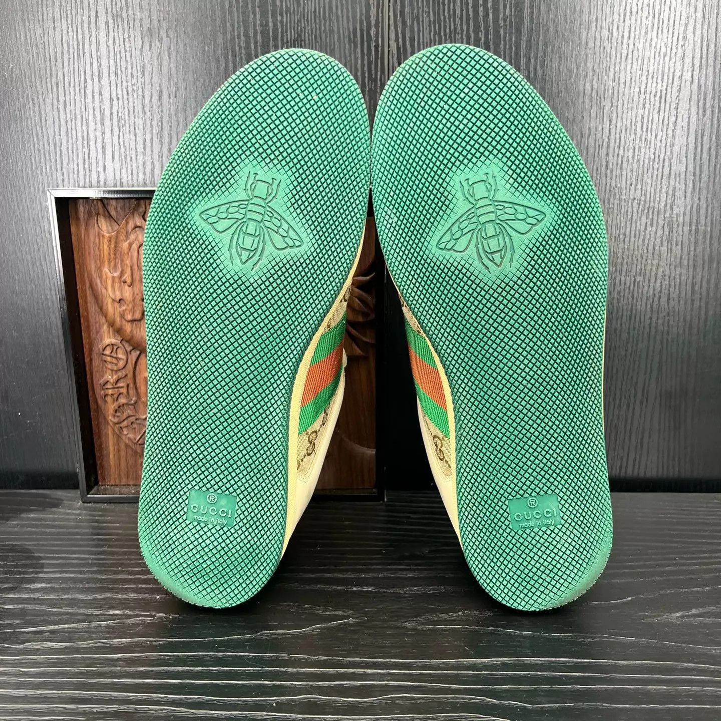 Gucci Gucci Dirty Sneakers Gray Green 7.5/41.5 Near New Size US 8.5 / EU 41-42 - 4 Thumbnail