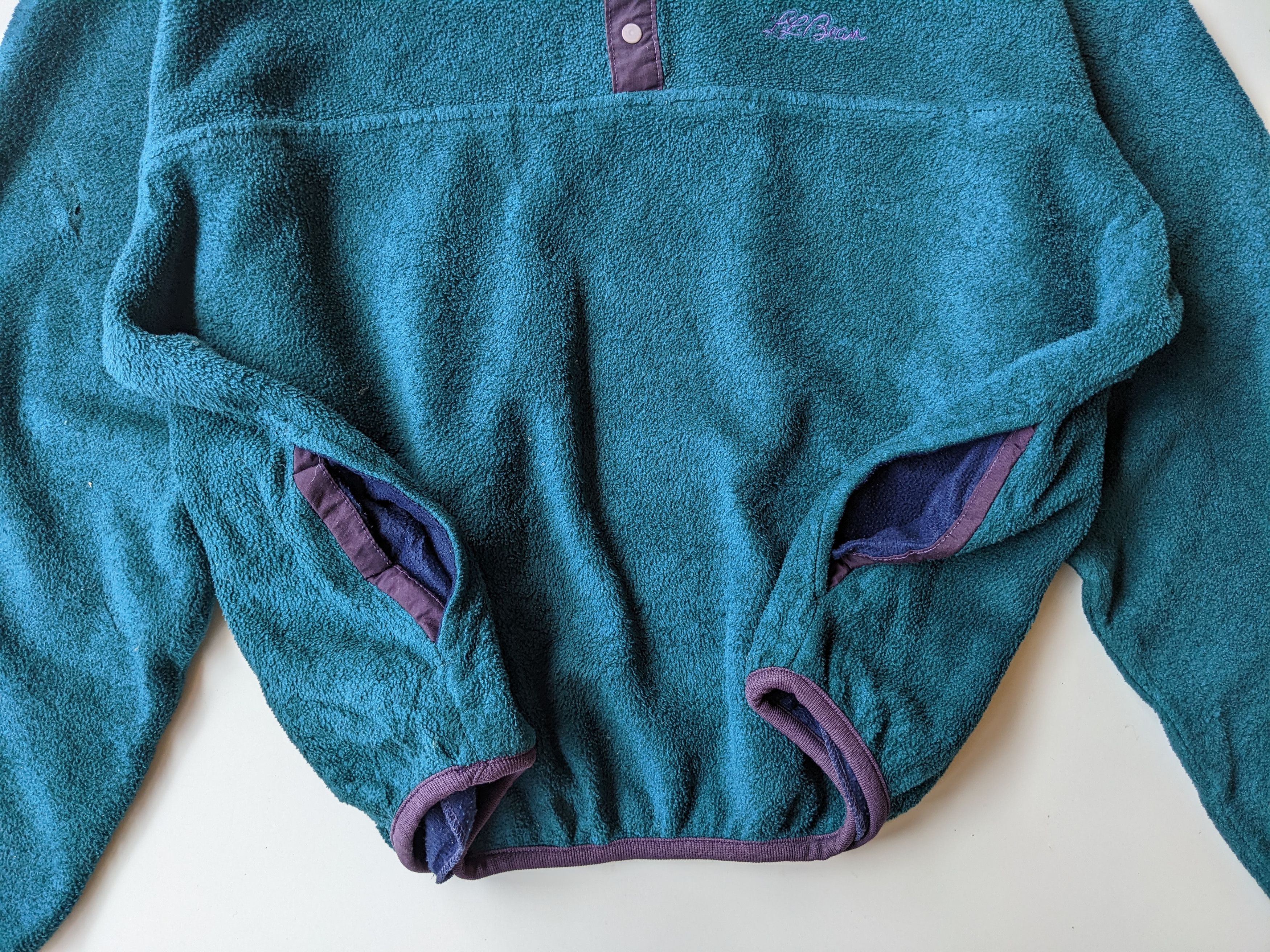 L.L. Bean Vintage 90s LL Bean fleece snap button jacket Size US L / EU 52-54 / 3 - 3 Thumbnail