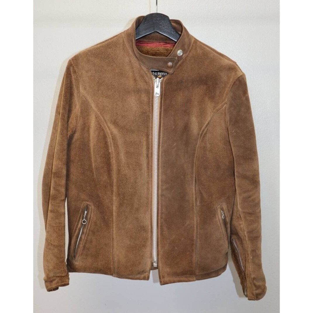 Schott Vintage 60s 70s Schott Western Suede Leather Jacket Lined Size XL / US 12-14 / IT 48-50 - 1 Thumbnail