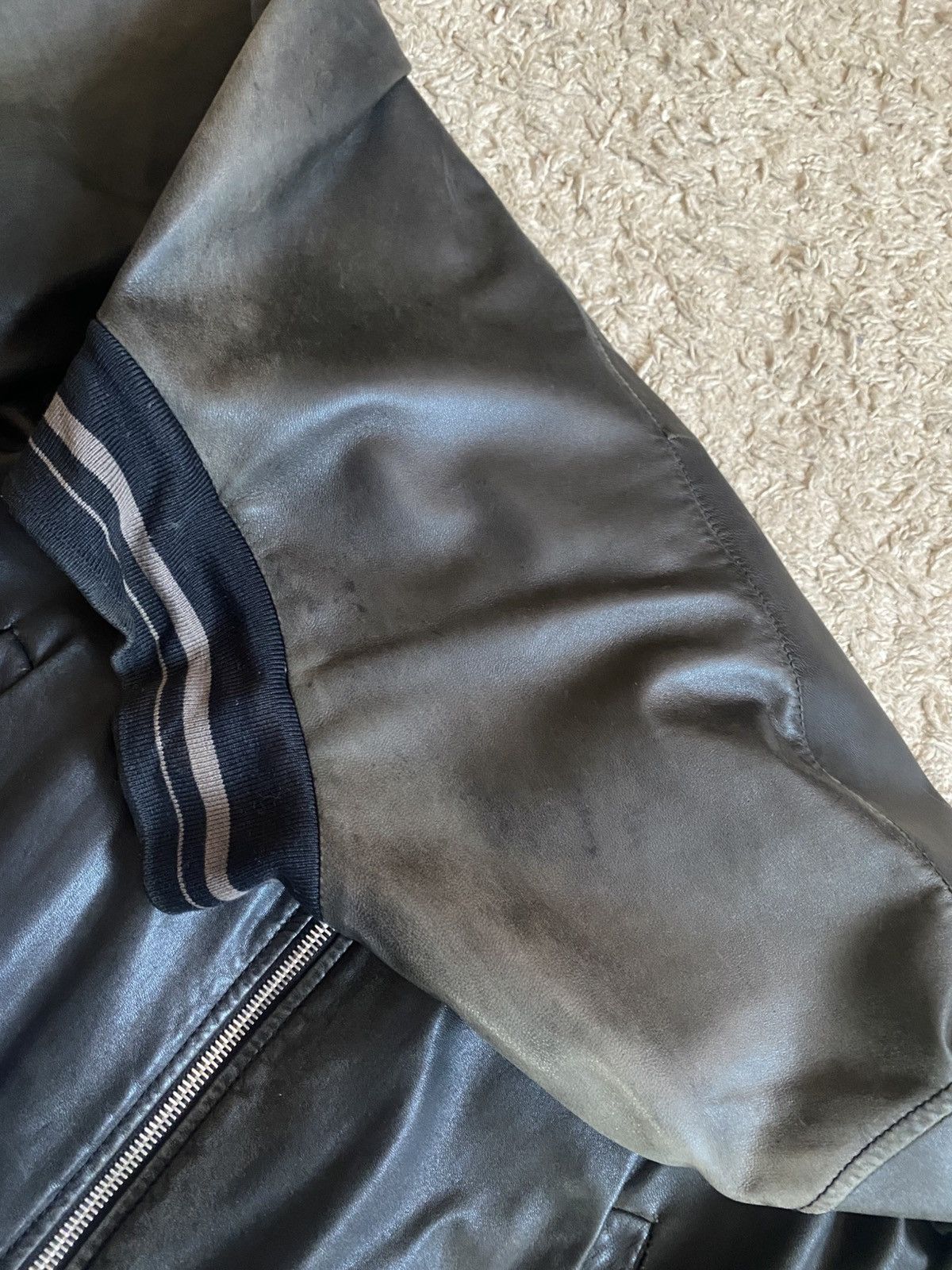 NBDN Nobrandedon Men’s Genuine Leather Bomber Jacket – Premium Quality Size US M / EU 48-50 / 2 - 3 Thumbnail