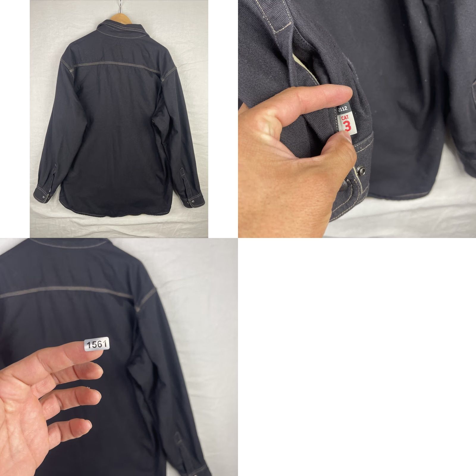Carhartt VINTAGE Carhartt FR Jacket Mens Large Black Hot Line Flame Resistant Shacket 100432 001 Size US L / EU 52-54 / 3 - 9 Thumbnail