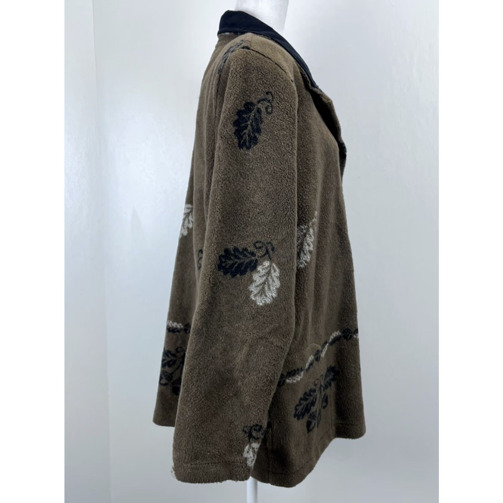 CO Vintage Womens County Clothing Co Fleece Jacket Sz XL GUC Leaves 90’s Size XL / US 12-14 / IT 48-50 - 4 Thumbnail