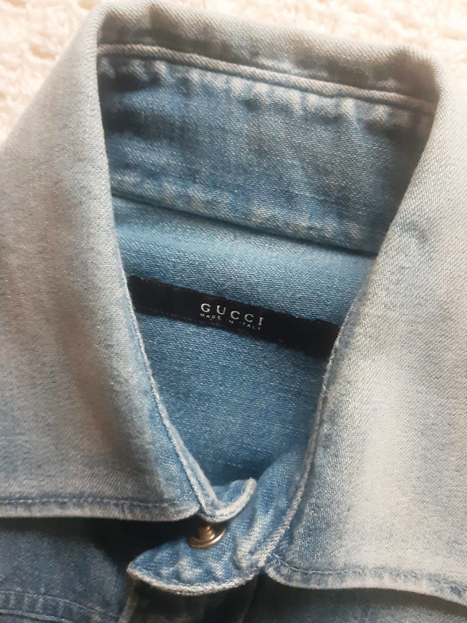 Gucci SS 2004 Gucci X Tom Ford Cowboy Western Denim Shirt Size US S / EU 44-46 / 1 - 6 Thumbnail