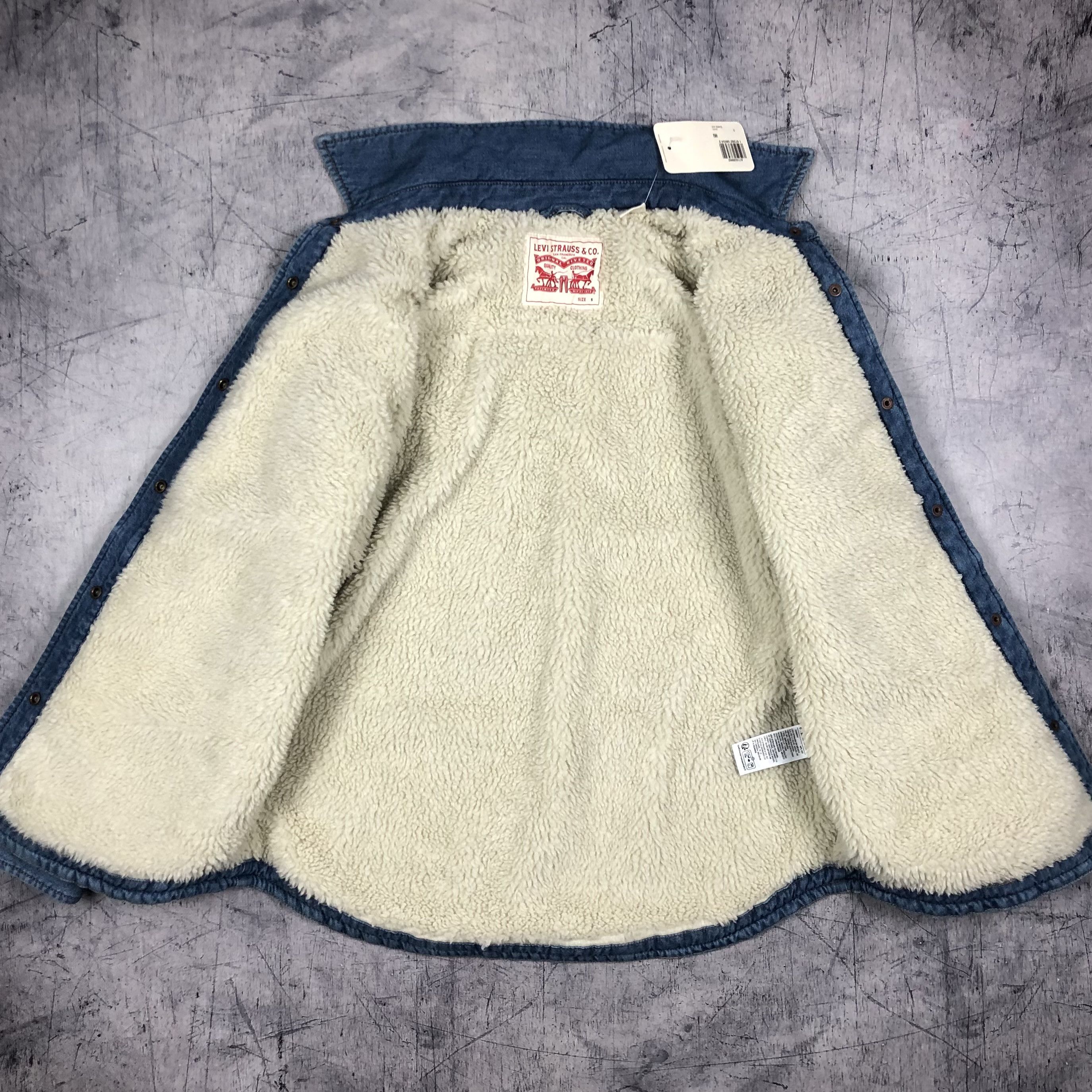 Levi's Levi’s Fleece Sherpa Denim Button-up Jacket New! Size S / US 4 / IT 40 - 8 Thumbnail