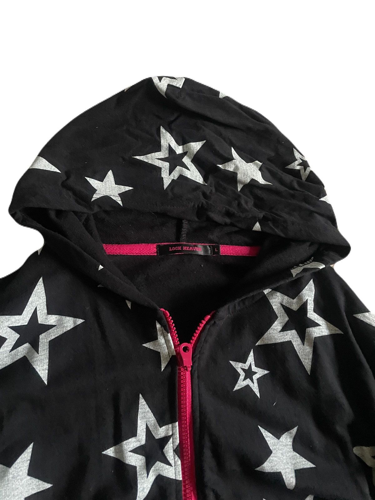 Japanese Brand 2000s Japanese Archive LOCK HEAVEN Vkei Star Zip Hoodie ...