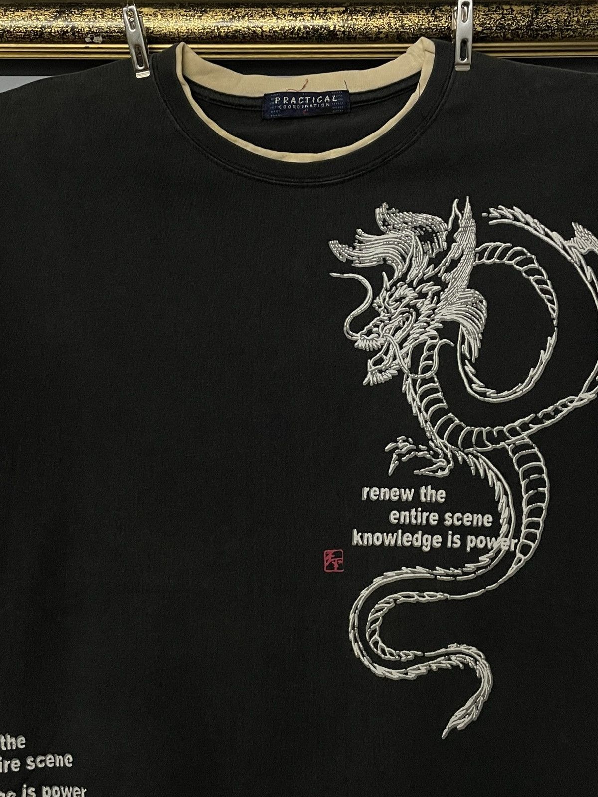 Designer × Japanese Brand × Vintage Vintage 90s Japan Designer Practical Entire Scene Dragon Tee Size US M / EU 48-50 / 2 - 3 Thumbnail
