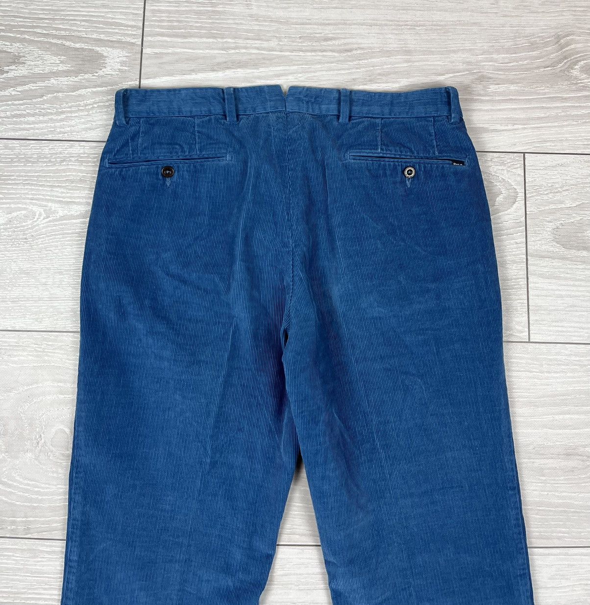 Polo Ralph Lauren Polo Ralph Lauren European Tailoring Blue Corduroy Pants Size US 31 - 13 Thumbnail