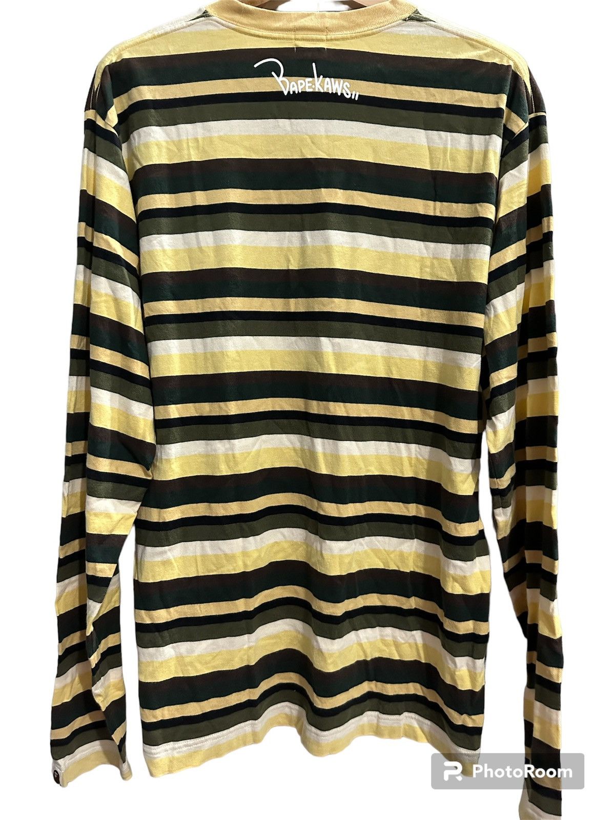 Bape × Kaws Bape x Kaws College Striped Long Sleeve Tee Size US L / EU 52-54 / 3 - 6 Thumbnail