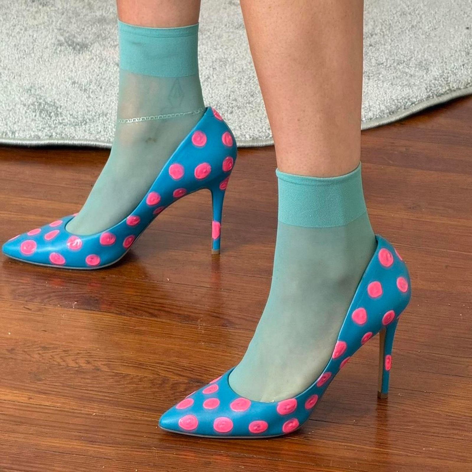 Vintage Y2K polka dot stiletto heels Size US 8.5 / IT 38.5 - 1 Thumbnail