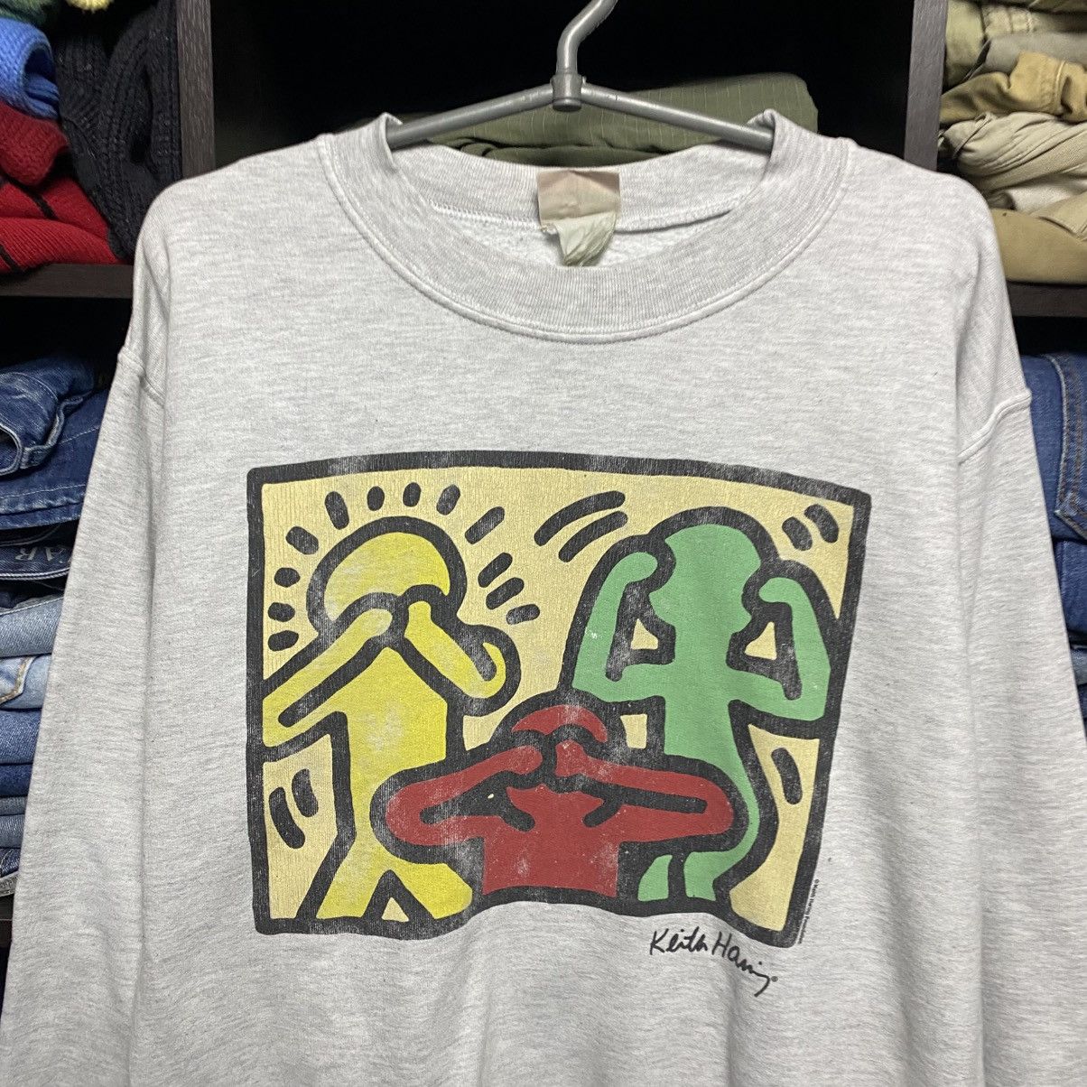 Keith Haring Vintage Keith Haring Big Logo designer 90’s rare sweatshirt Size US M / EU 48-50 / 2 - 2 Thumbnail