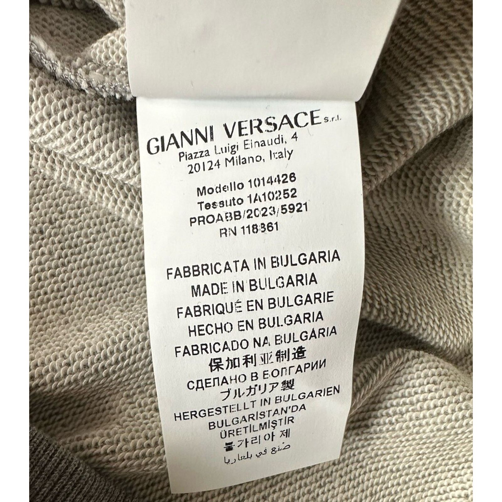 Versace Versace Embroidered Men's Sweatshirt Fleece Gray XS 1014426 Size US XS / EU 42 / 0 - 9 Thumbnail