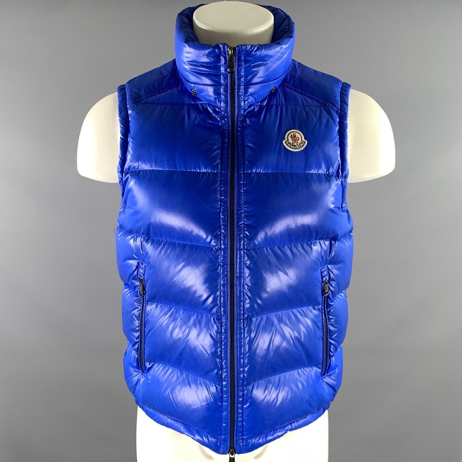Moncler MONCLER Size S Blue Quilted Polyamide Down Filled Vest Size US M / EU 48-50 / 2 - 1 Thumbnail