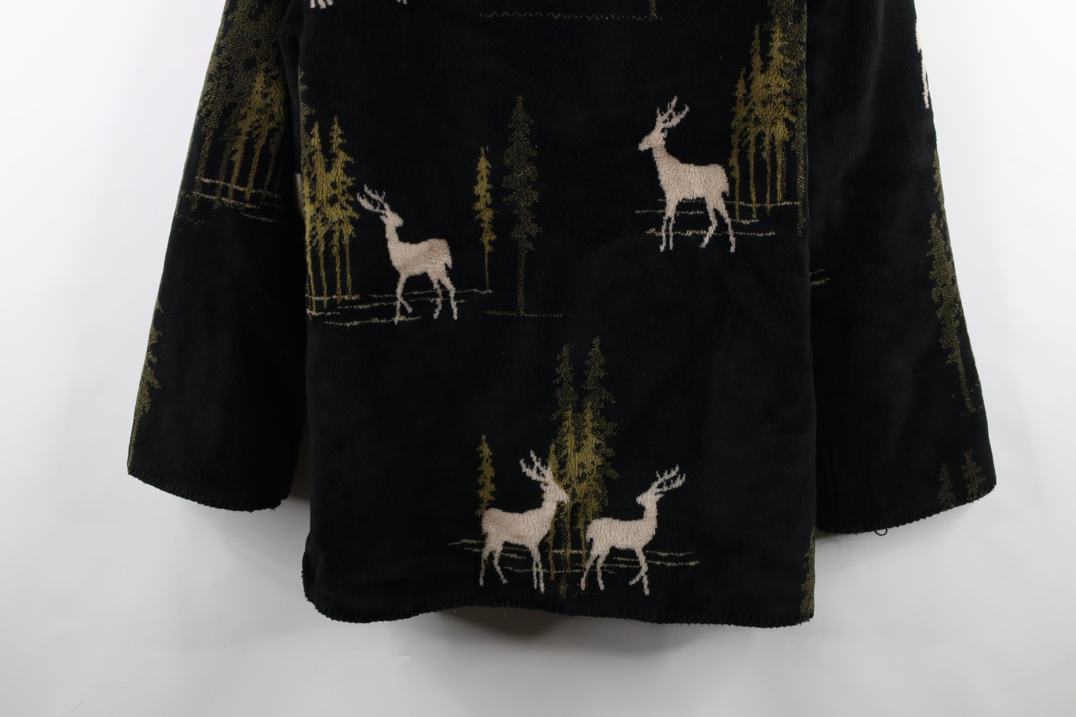 Vintage Vintage 90s Streetwear All Over Print Hooded Fleece Jacket Size L / US 10 / IT 46 - 13 Thumbnail