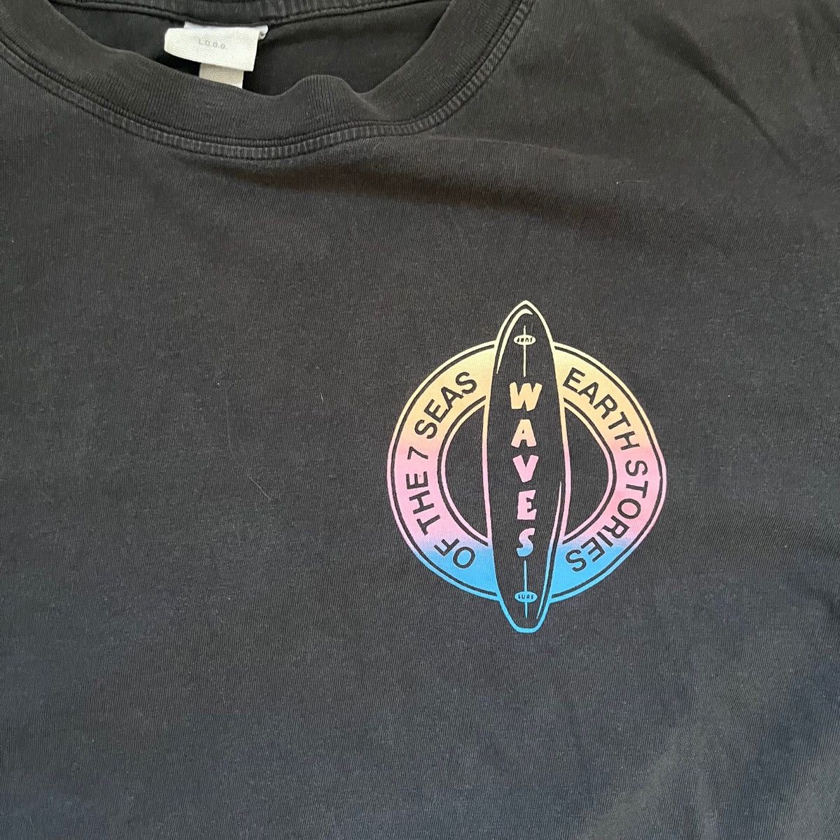 H&M H&M L.O.G.G. “WAVES” Graphic Tee – Black SMALL Size US S / EU 44-46 / 1 - 2 Thumbnail
