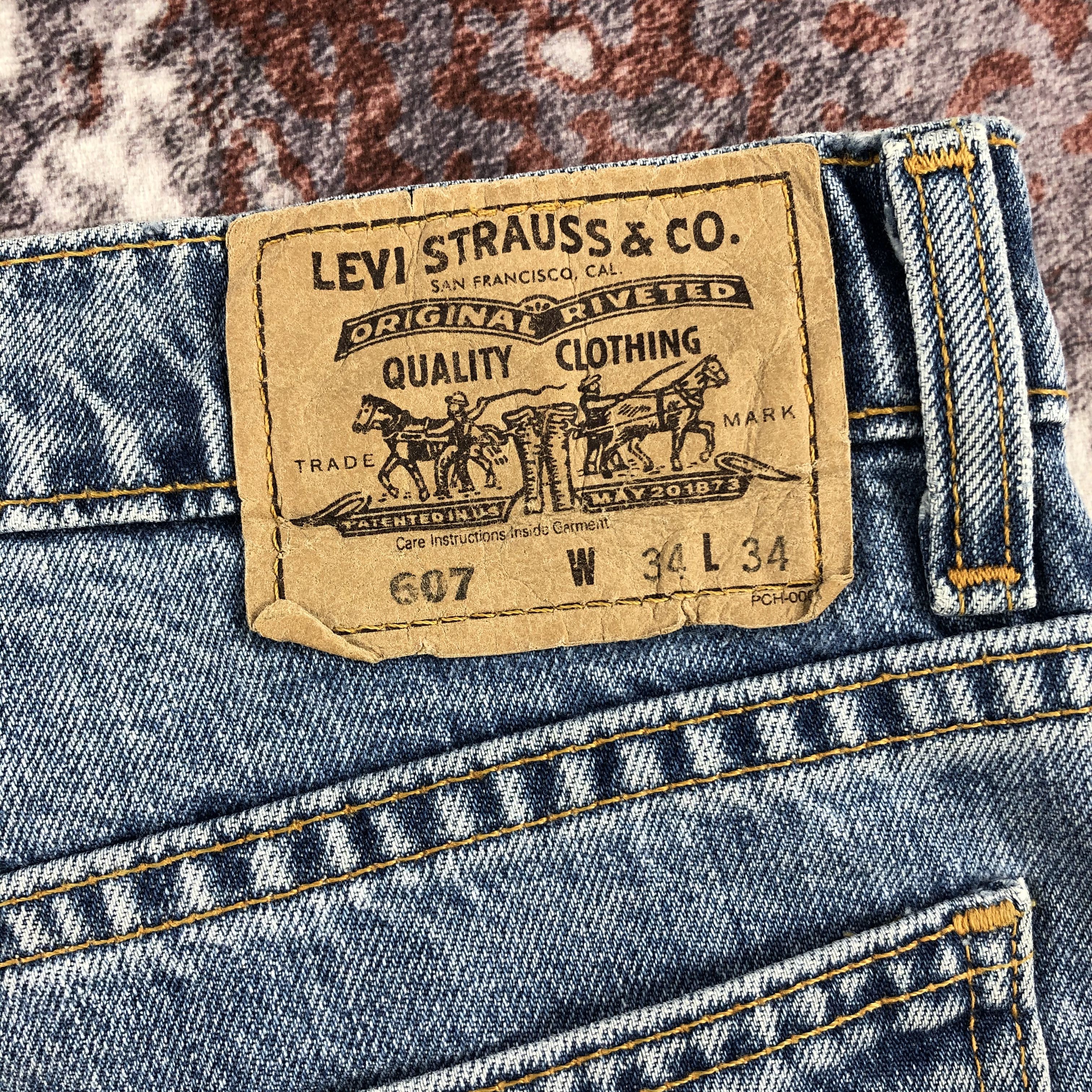 Levi's × Vintage Vintage 90s Light Wash Levis 607 Jeans-JM2258 Size US 33 - 9 Thumbnail