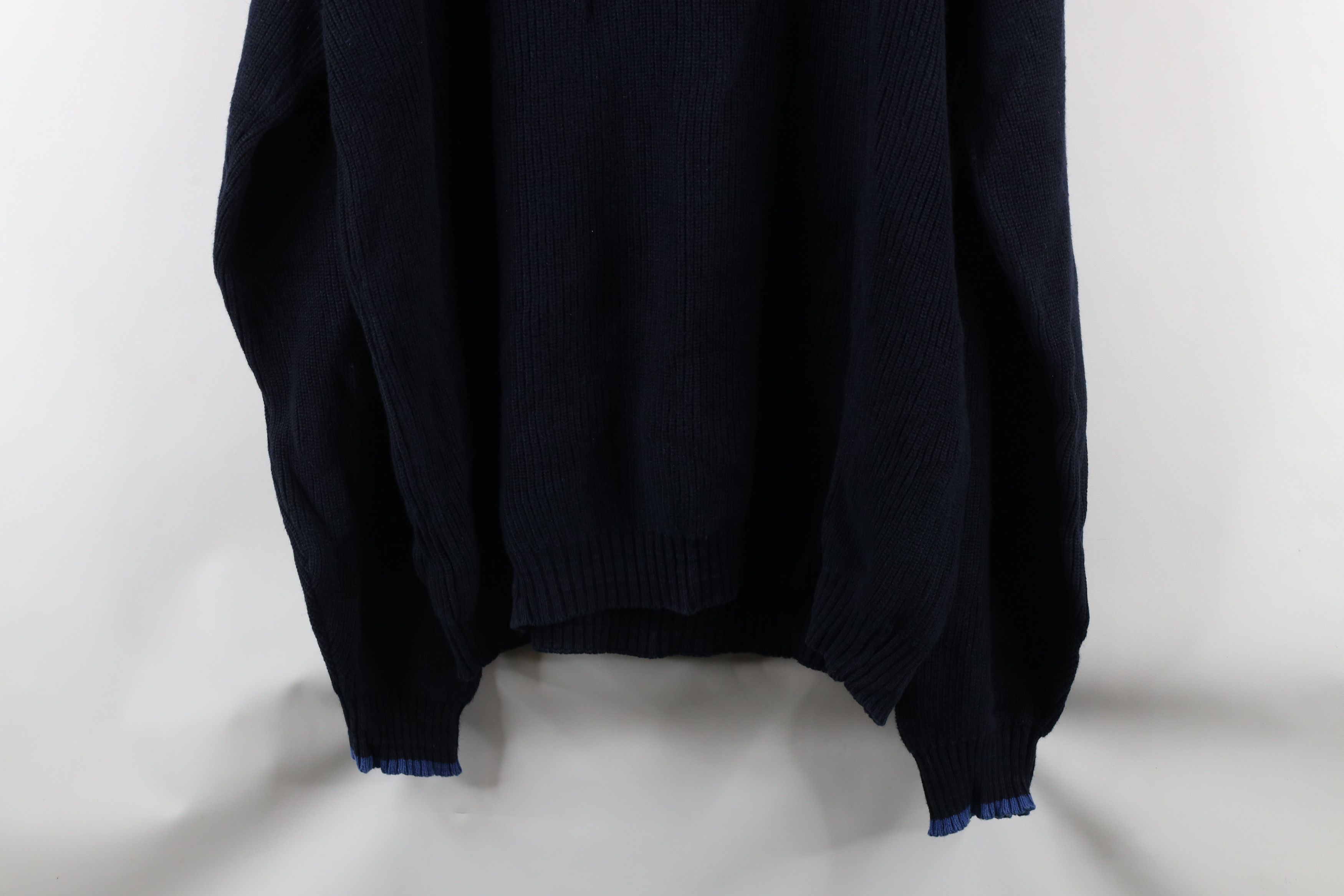 Vintage Vintage 90s Streetwear Chunky Ribbed Knit V-Neck Sweater Size US XXL / EU 58 / 5 - 8 Thumbnail