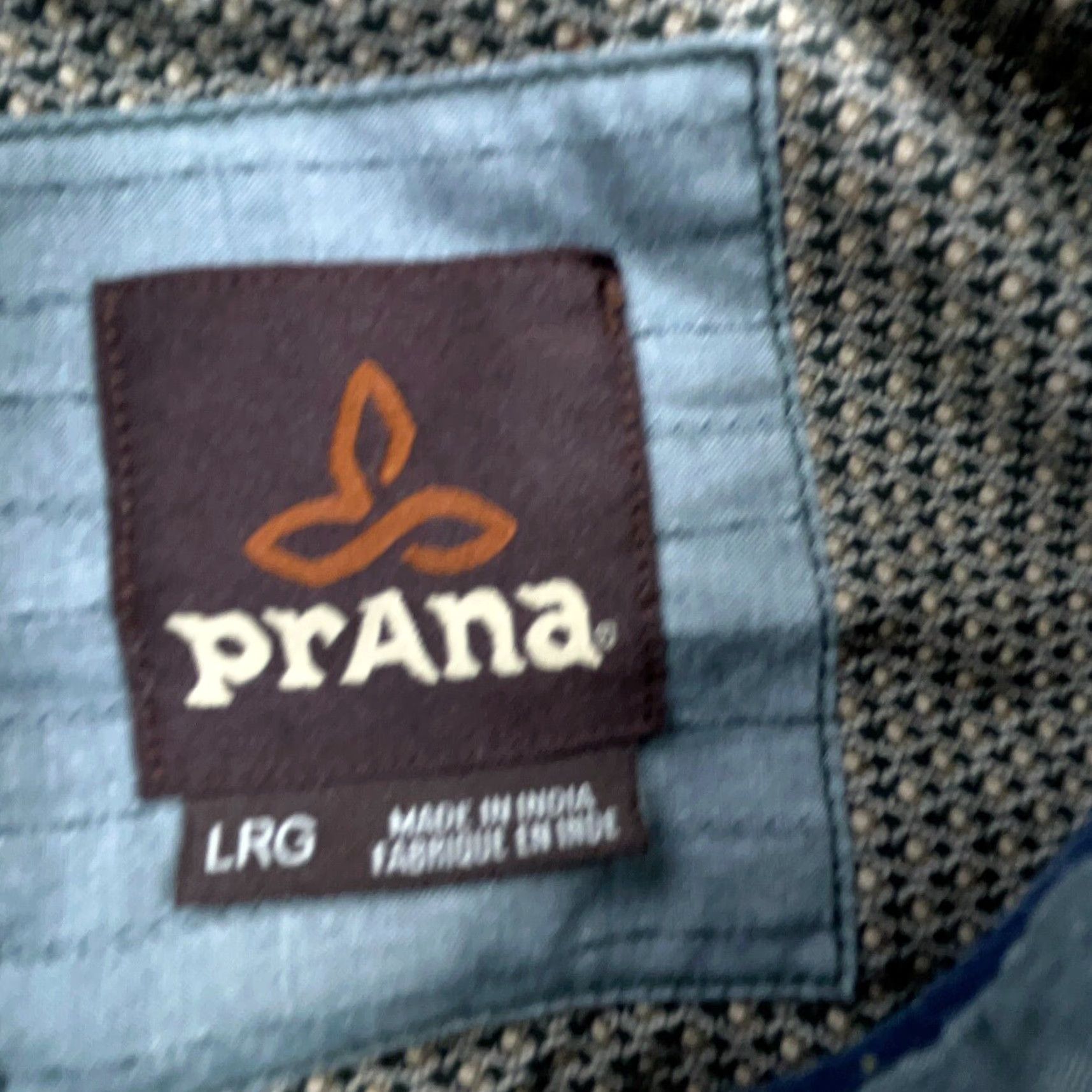 Prana prAna Slim Fit Button-Up Shirt Men Large Gray Long Sleeve Casual Dress Size 42R - 4 Thumbnail