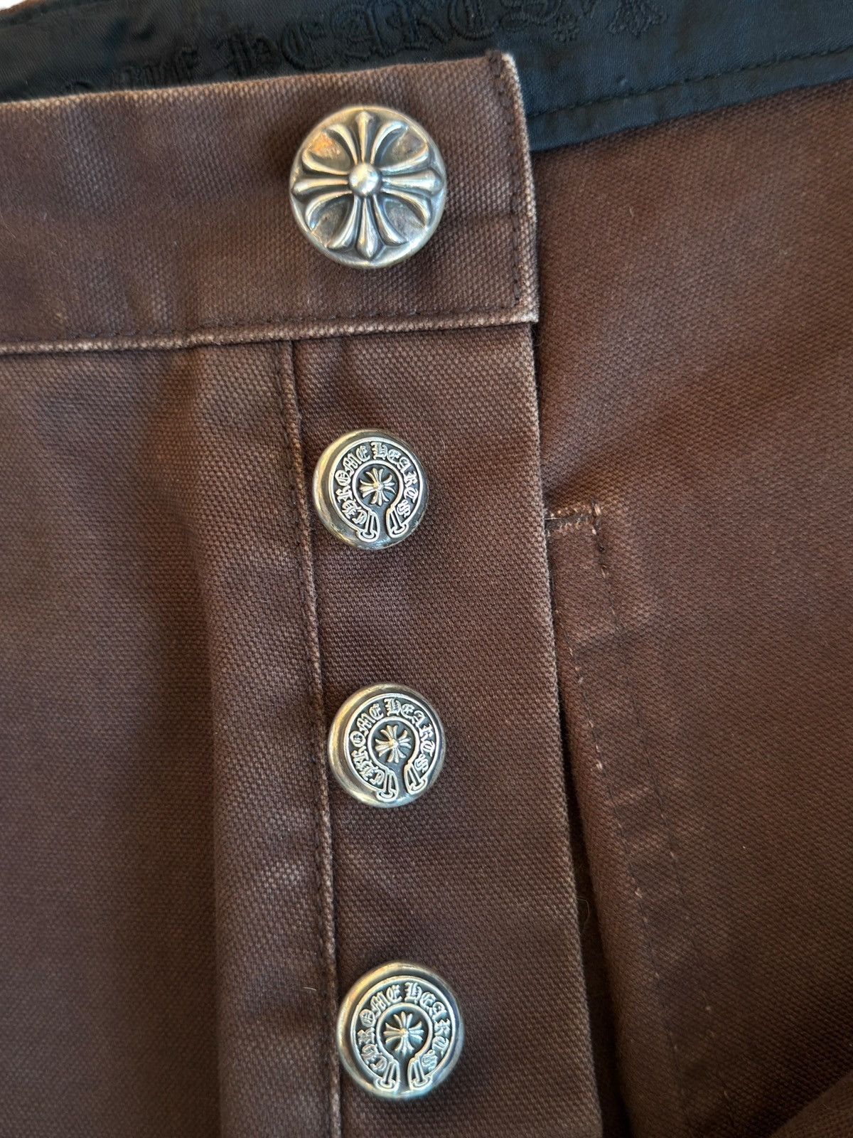 Chrome Hearts Chrome Hearts 1/1 Goat Leather Patched Brown Carpenter Pants Size US 32 / EU 48 - 9 Thumbnail