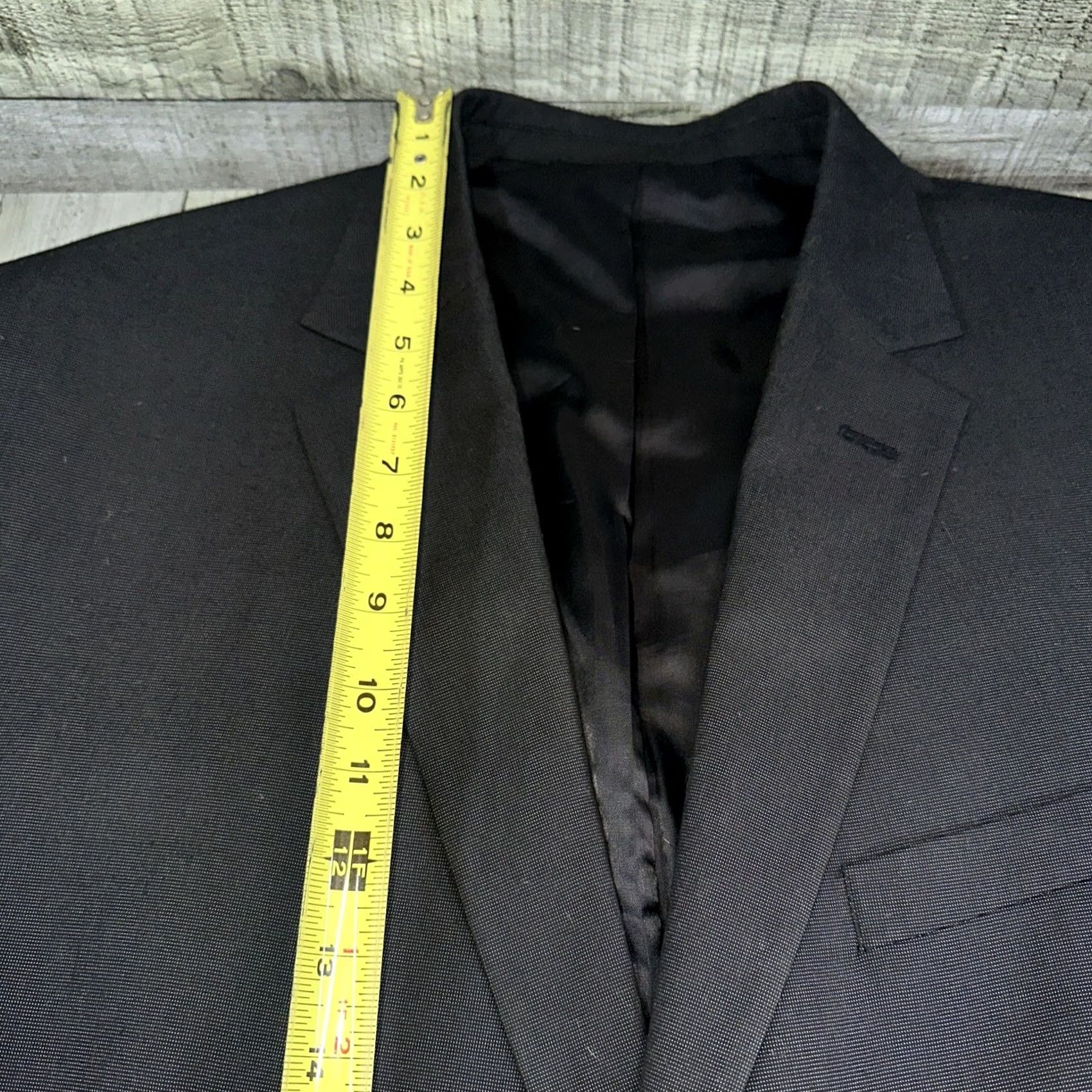Vintage John Bartlett Men’s Suit Jacket 2 Piece Gray 48L Regular Statement Classic Fit Size 48R - 7 Thumbnail