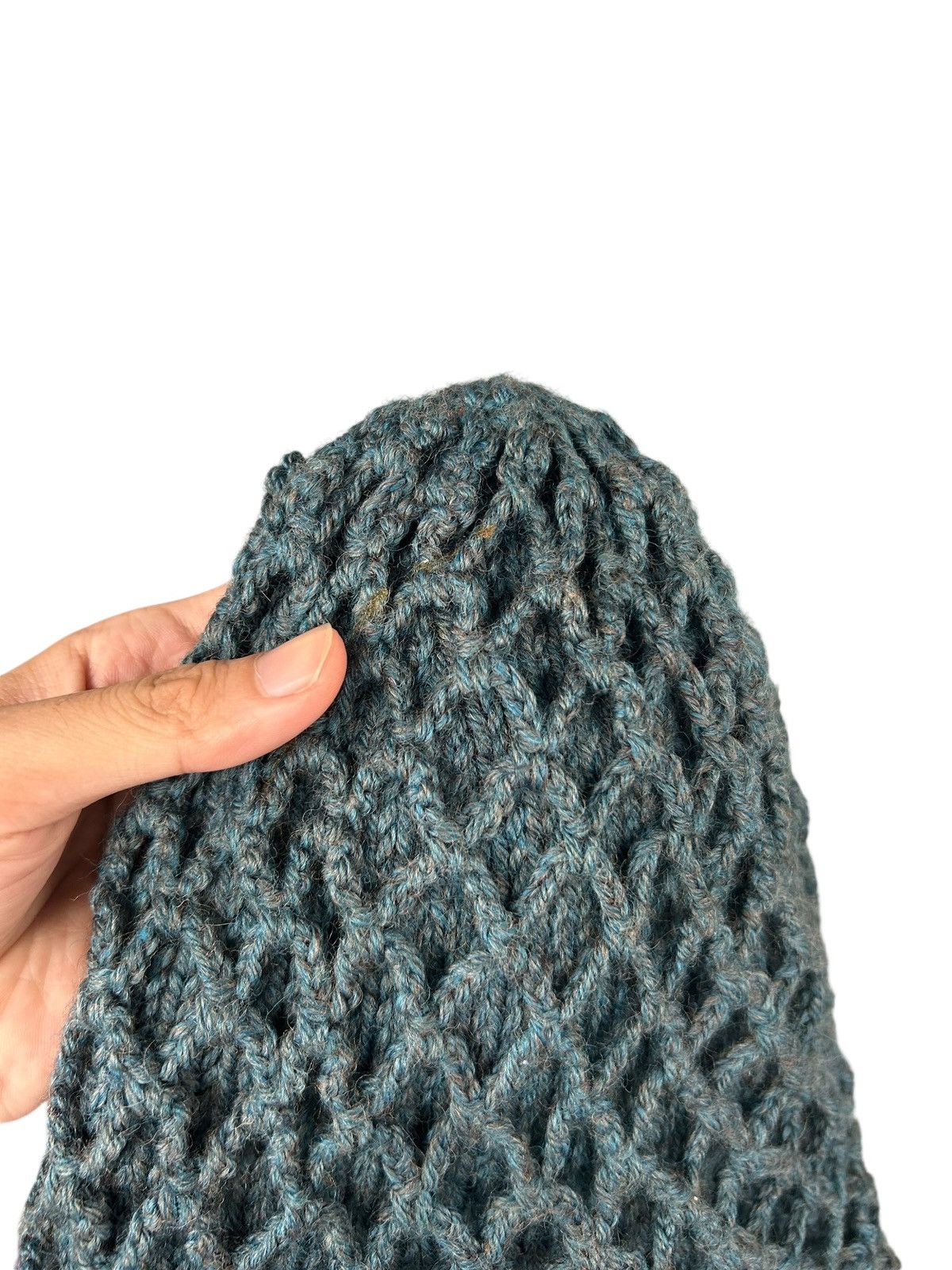 Japanese Brand × Kapital × Vintage Rare' Crochet Knitted handmade Big Beanie Hats ☠️☠️ Size ONE SIZE - 6 Thumbnail