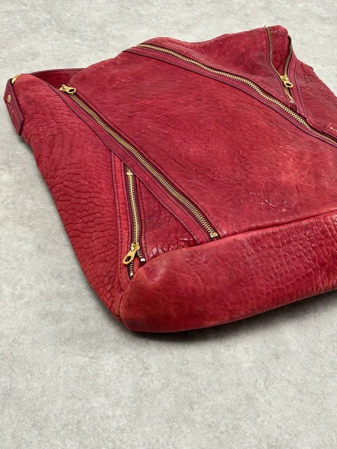 Marc Jacobs Marc Jacobs Red Leather Multi-Zip Shoulder Bag Size ONE SIZE - 6 Thumbnail