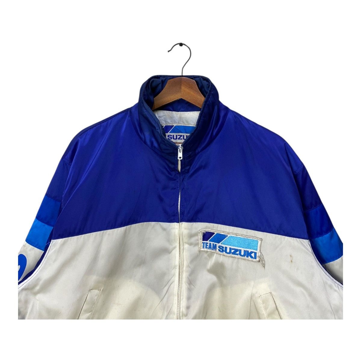 Japanese Brand Vintage Motor Racing Team Suzuki Bomber Jacket Full Zip Size US L / EU 52-54 / 3 - 2 Thumbnail