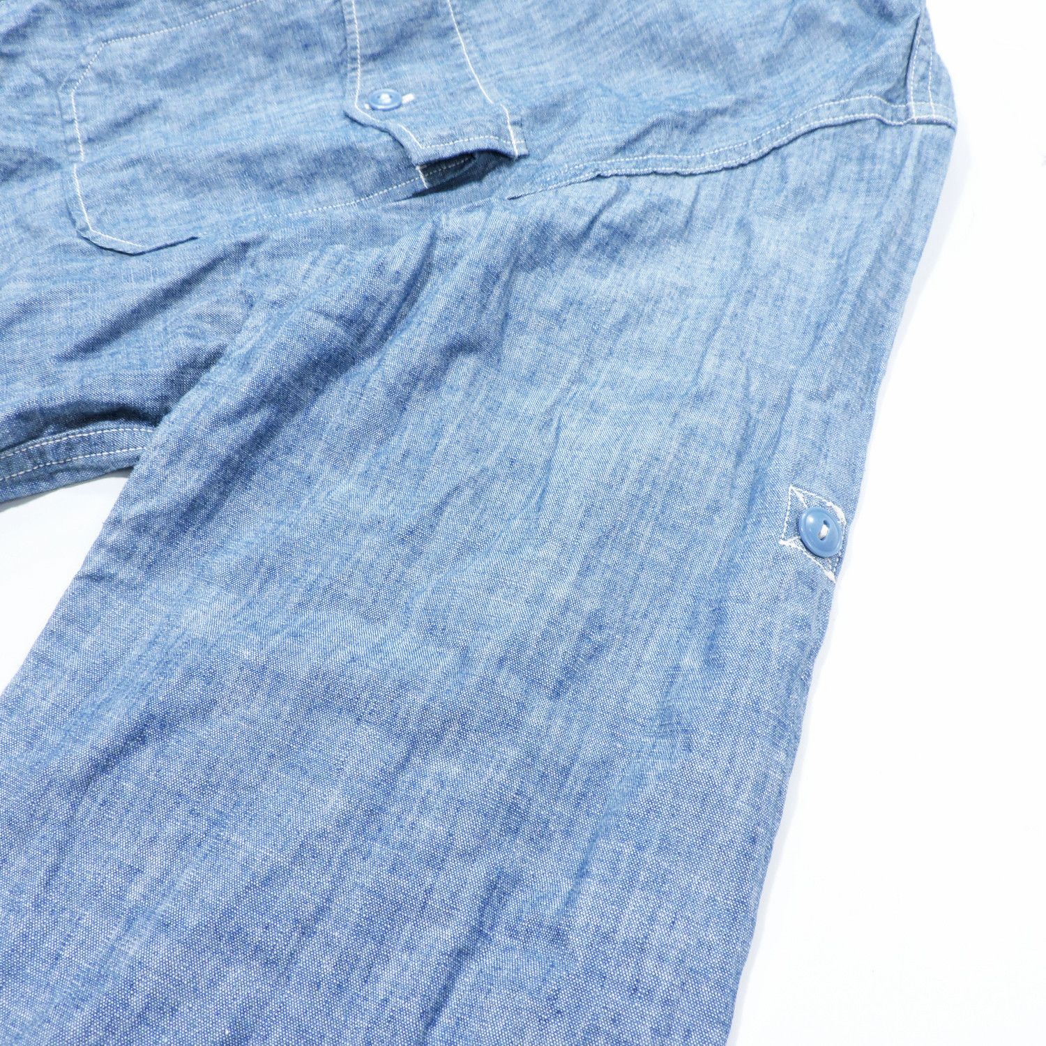 Orslow ORSLOW HOODED DENIM LONG SLEEVE SHIRT Size US L / EU 52-54 / 3 - 14 Thumbnail