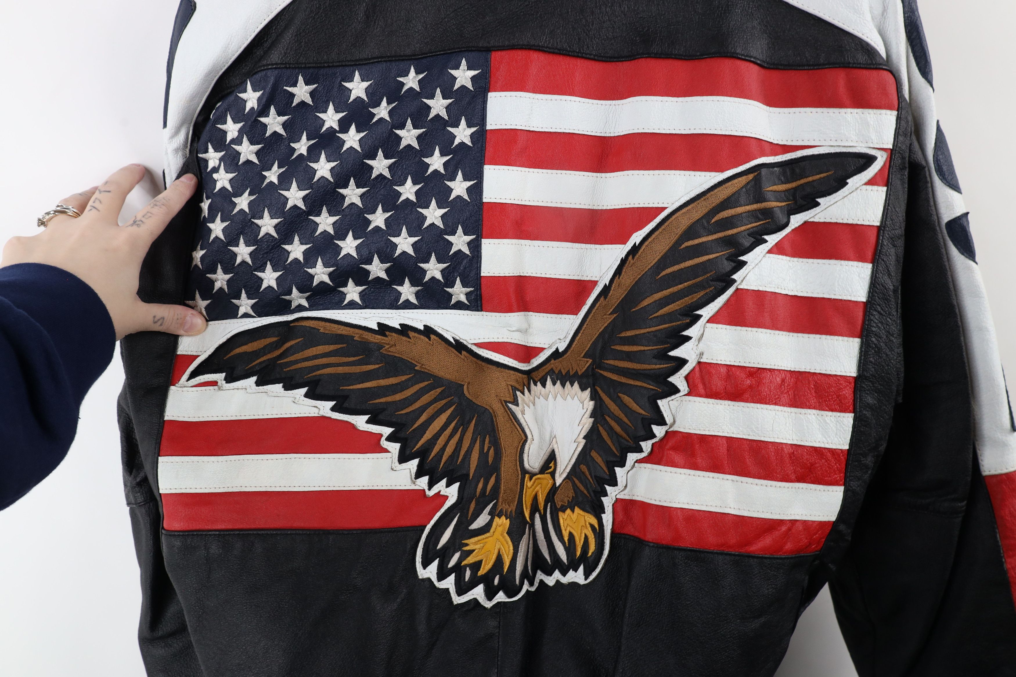 Vintage Vintage 90s Streetwear USA Flag American Eagle Jacket Size US XL / EU 56 / 4 - 12 Thumbnail