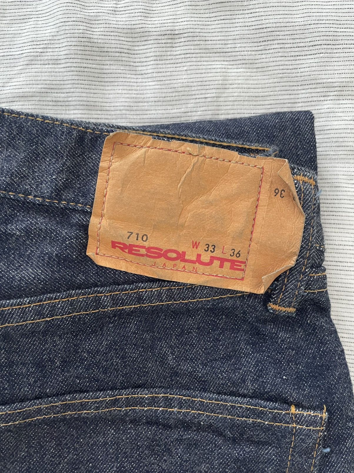 RESOLUTE Resolute 710 Selvedge Denim Jeans W33 L36 Size US 33 - 3 Thumbnail