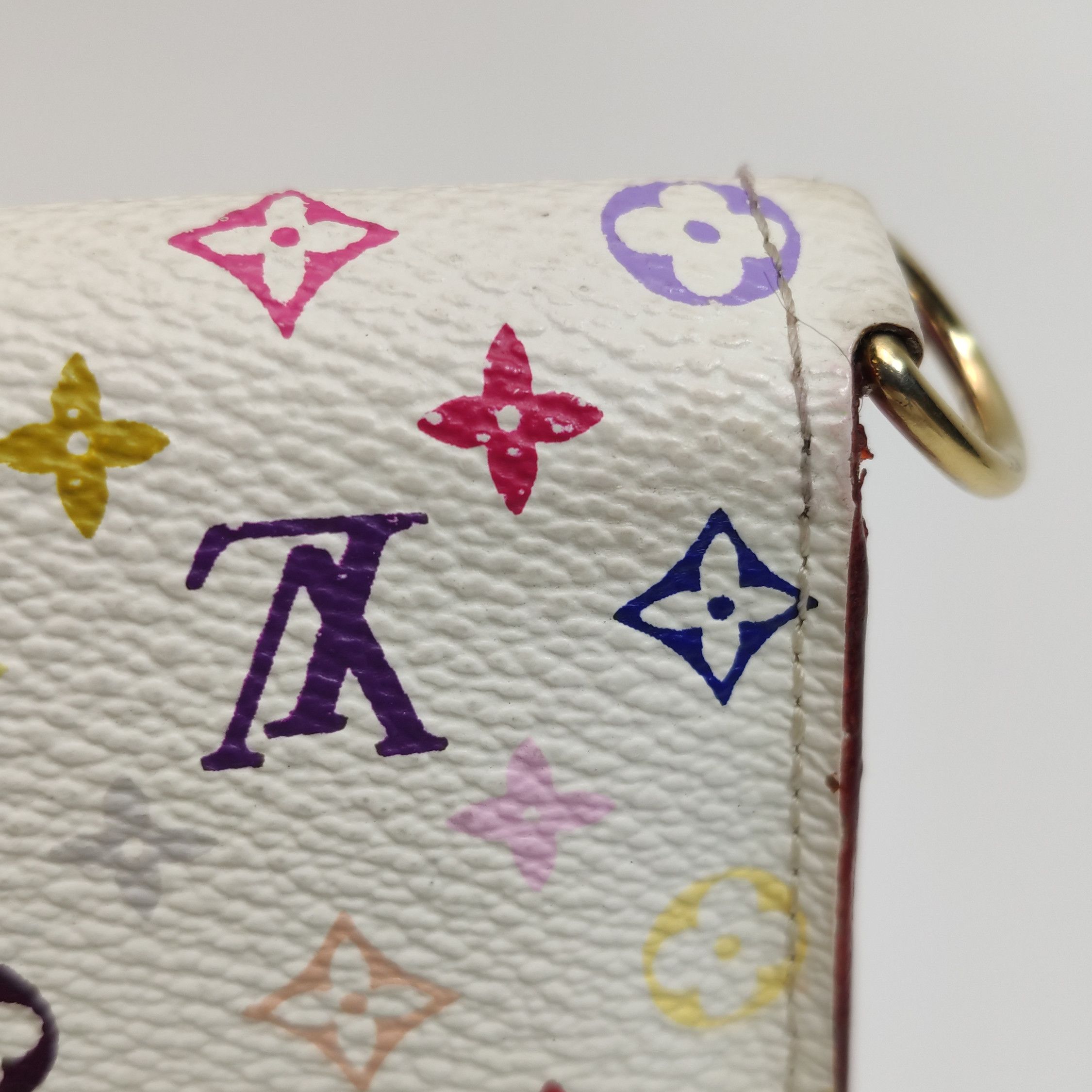 Louis Vuitton Louis Vuitton (LV) Insolite White Tricolor Zipper Wallet -y Size ONE SIZE - 4 Thumbnail
