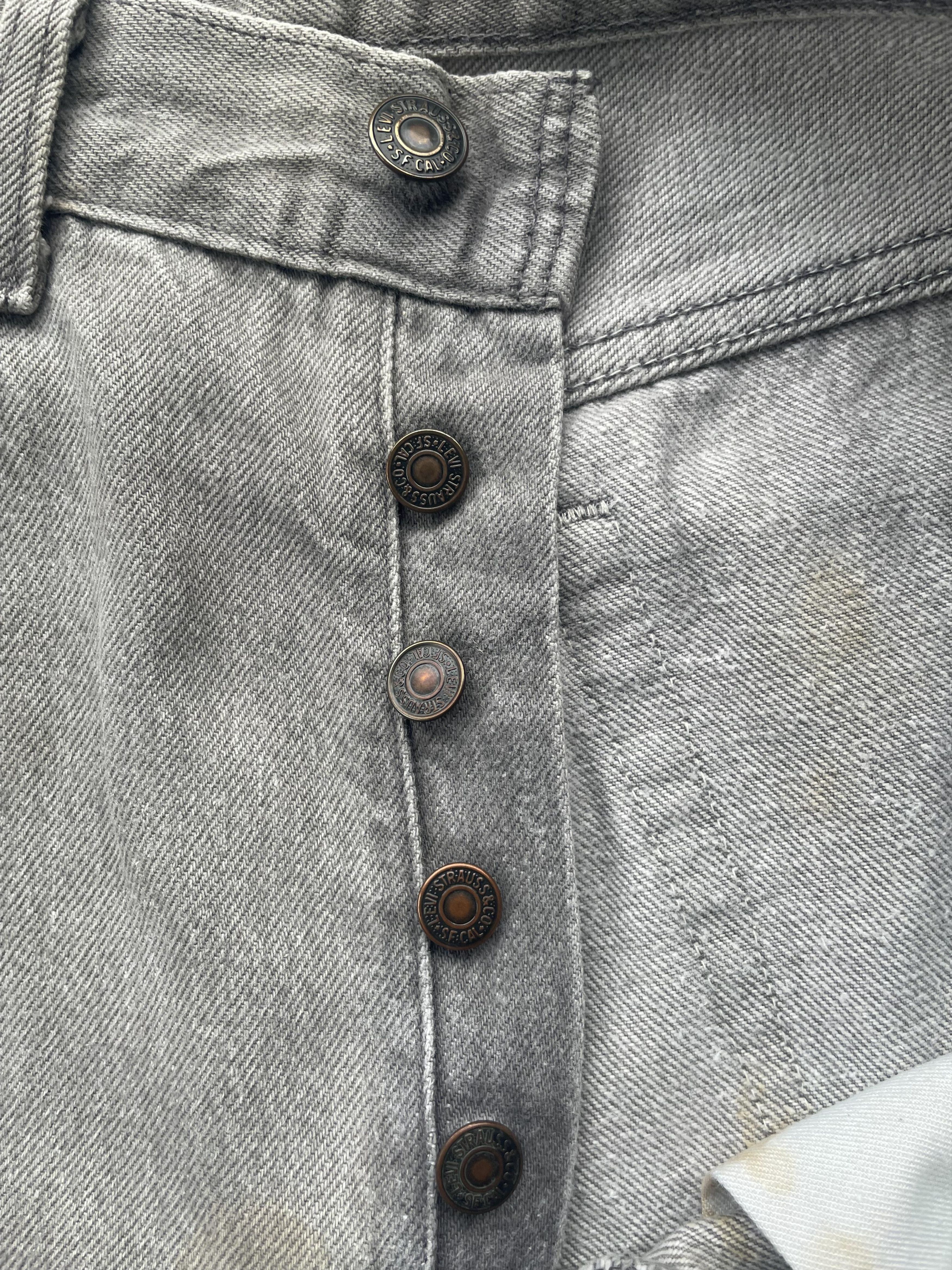 Levi's Vintage 1991 Levis 501 e Faded Grey Denim Size US 32 / EU 48 - 9 Thumbnail