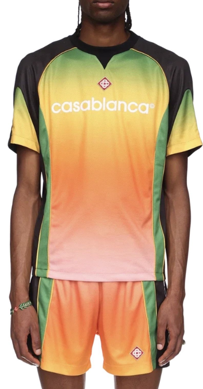 Casablanca Casablanca gradient short sleeve football shirt Size US XL / EU 56 / 4 - 1 Thumbnail