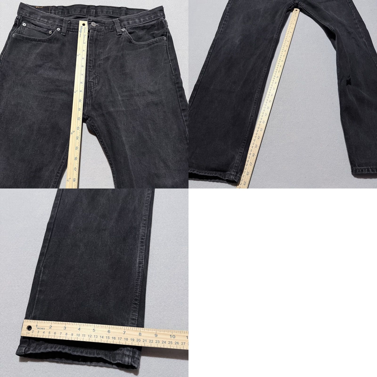 Levi's Levi's 505 Jeans Men's Black Denim Mid Rise Zip Fly Straight Leg 38x32 Regular Men Jeans Black Levi's 505 Cowboy Pattern Holiday 90s Mens Size US 38 / EU 54 - 9 Thumbnail