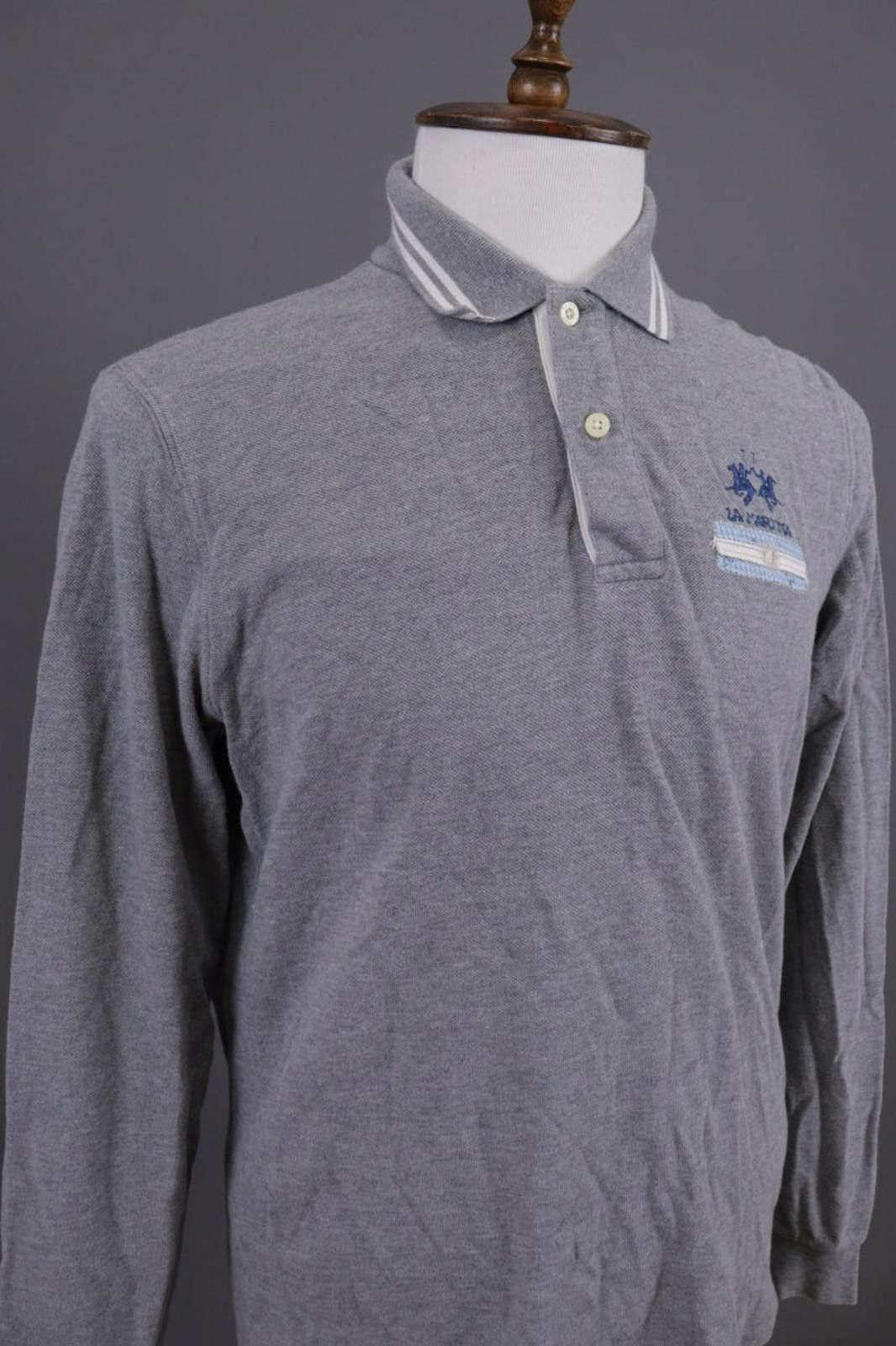 La Martina La Martina Buenos Aires Gray Argentina Polo Shirt Size L Size US L / EU 52-54 / 3 - 5 Thumbnail