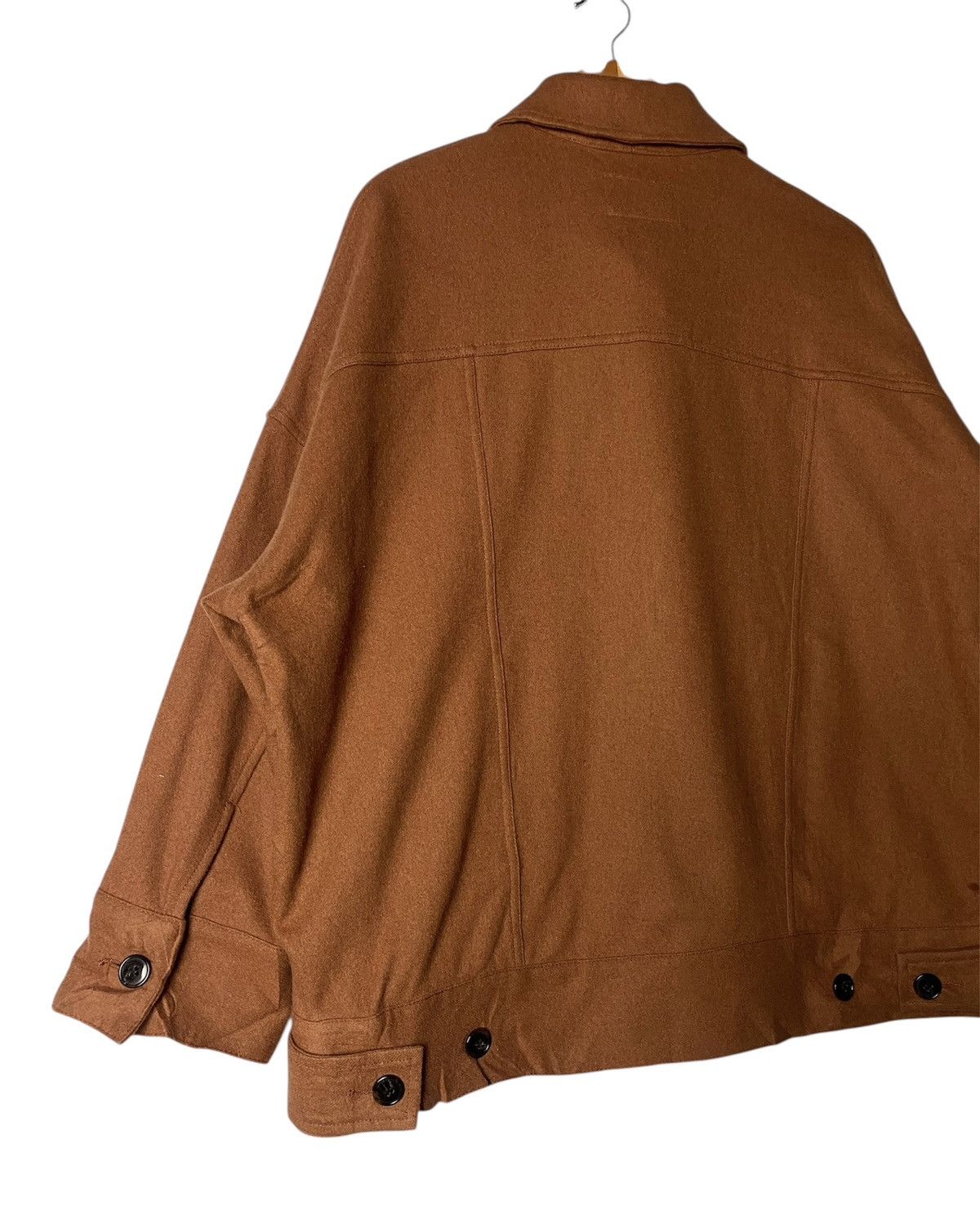 Issey Miyake Zucca by Issey Miyake Brown Button Wool Jacket Size US L / EU 52-54 / 3 - 6 Thumbnail