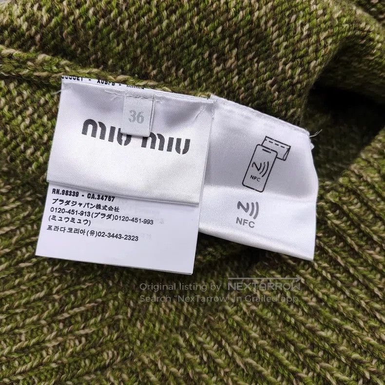 Miu Miu Miu Miu 36 Long sweater grass green Size S / US 4 / IT 40 - 5 Thumbnail