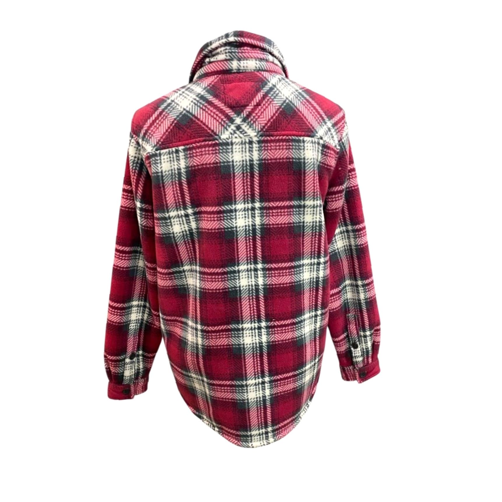 Vintage VINTAGE Soho Threads Womens Shacket Size M Sherpa Lined Fleece Red Plaid Jacket Size M / US 6-8 / IT 42-44 - 5 Thumbnail