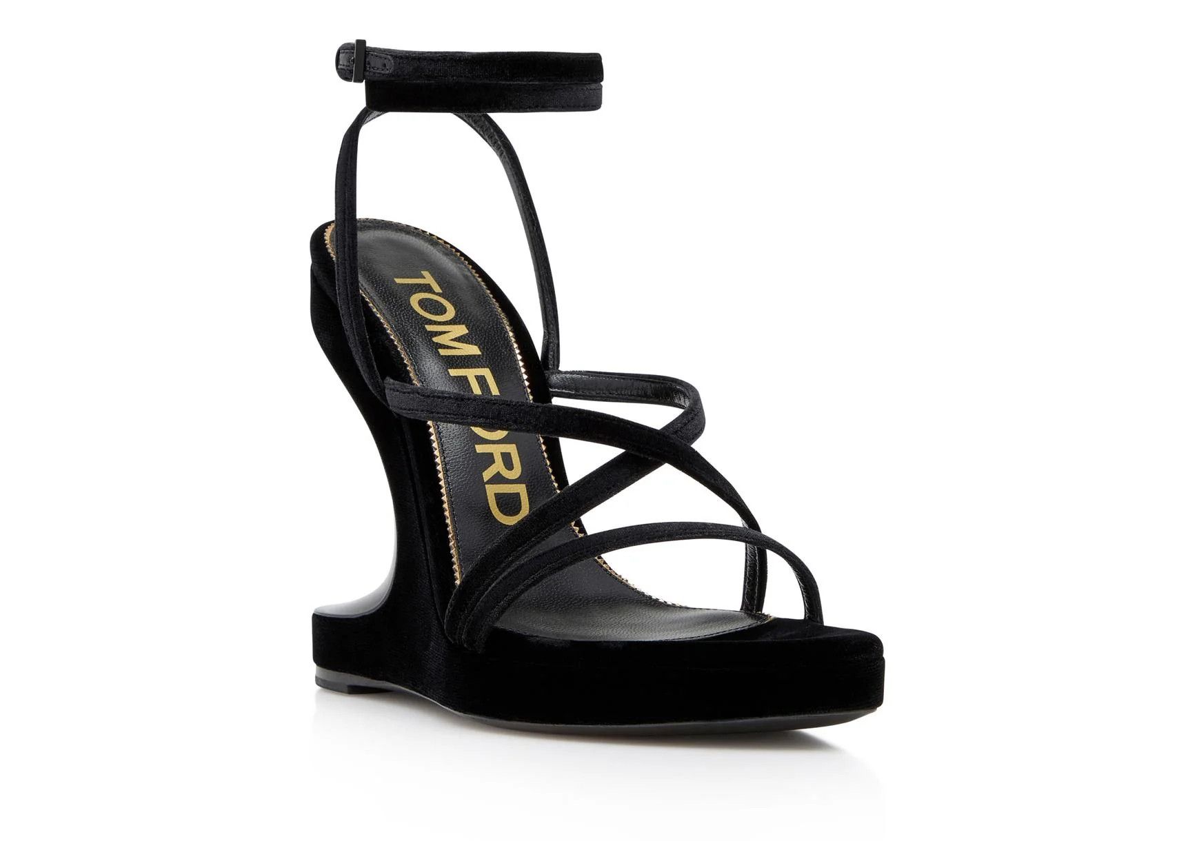 Tom Ford o1loc1c0924 W3167L Wedge Sandals in Black Size US 11 / IT 41 - 2 Thumbnail