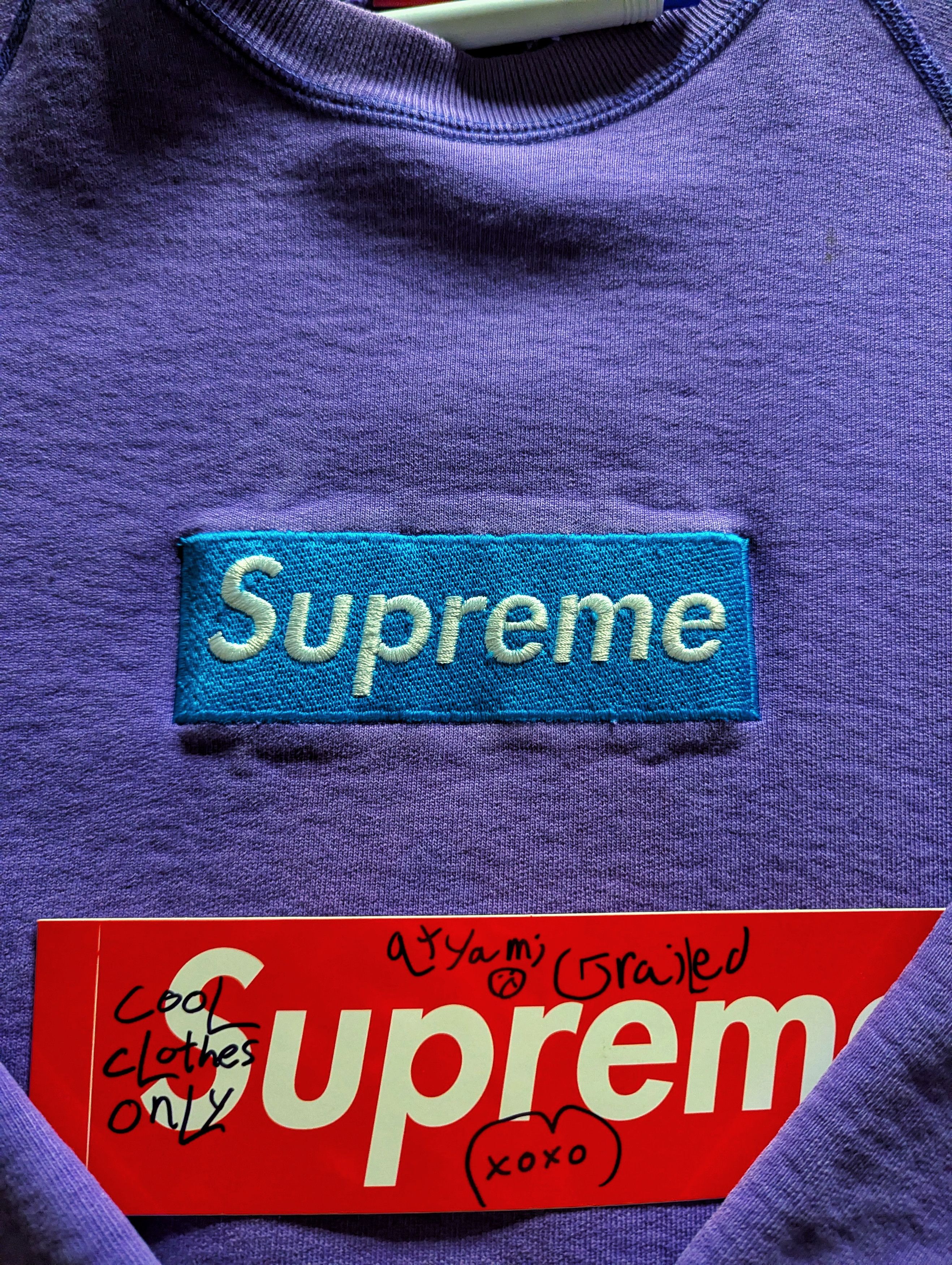 Supreme 2006 Supreme Purple / Teal Crewneck Size US L / EU 52-54 / 3 - 2 Thumbnail