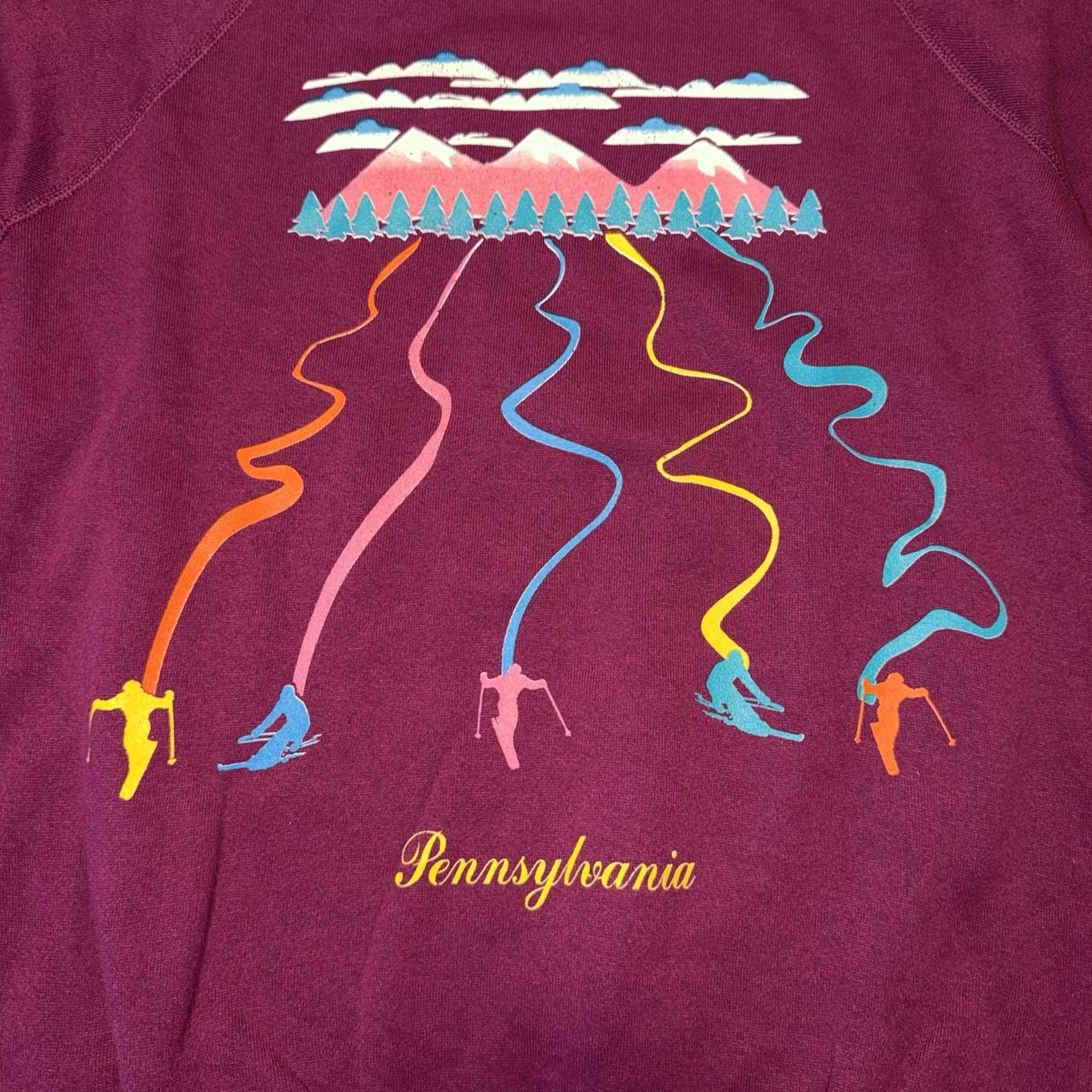 Vintage VINTAGE 80s Ski Pennsylvania Sweatshirt Mountain Downhill Trees Women’s Large Size L / US 10 / IT 46 - 2 Thumbnail