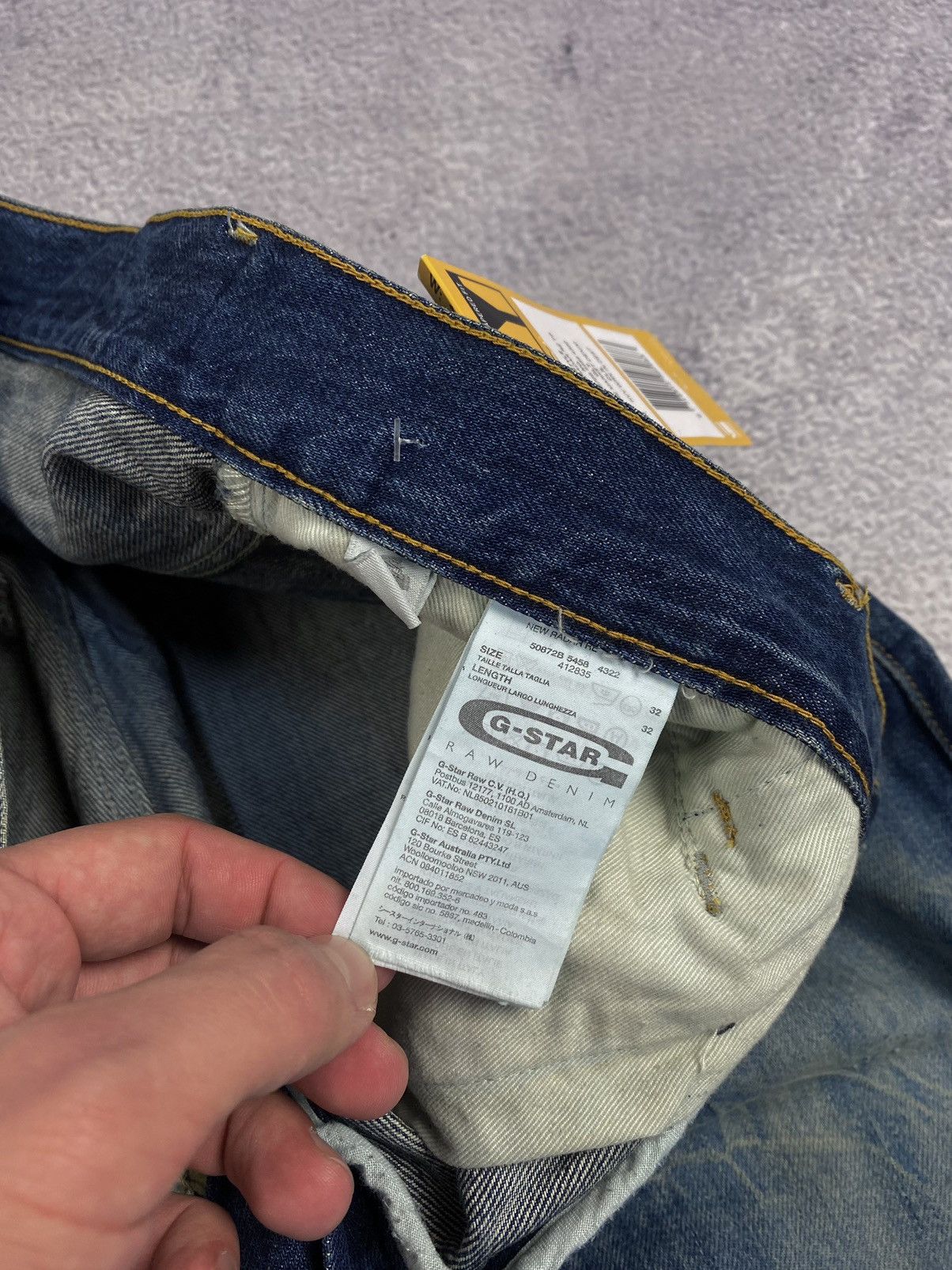 G-Star G-Star Raw Selvedge New Radar RE TP Tapered Fit Denim Jeans Size US 32 / EU 48 - 14 Thumbnail