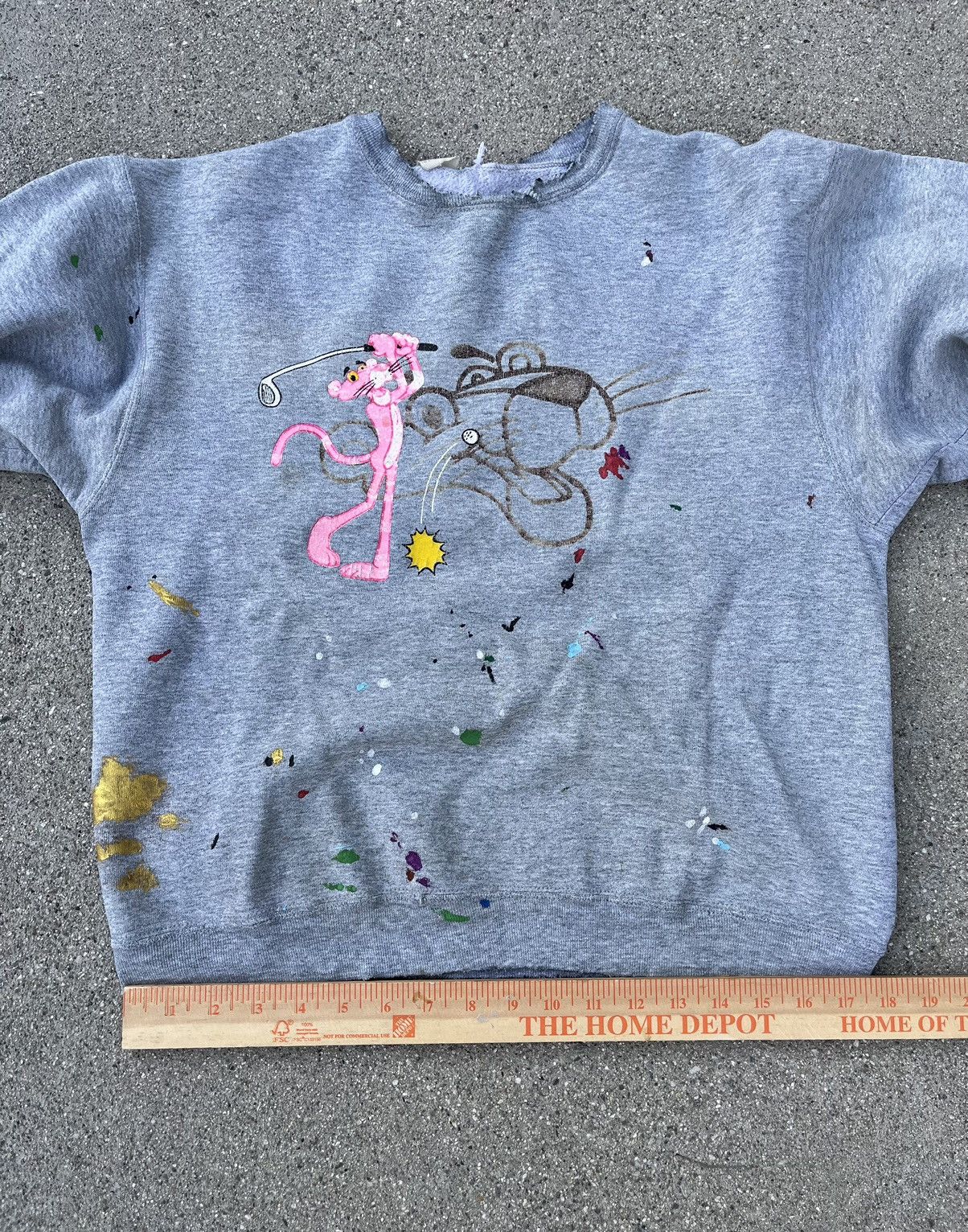 Japanese Brand × Vintage Vintage Pink Panther Crewneck Sweatshirt Distressed 1998 Size US S / EU 44-46 / 1 - 9 Thumbnail